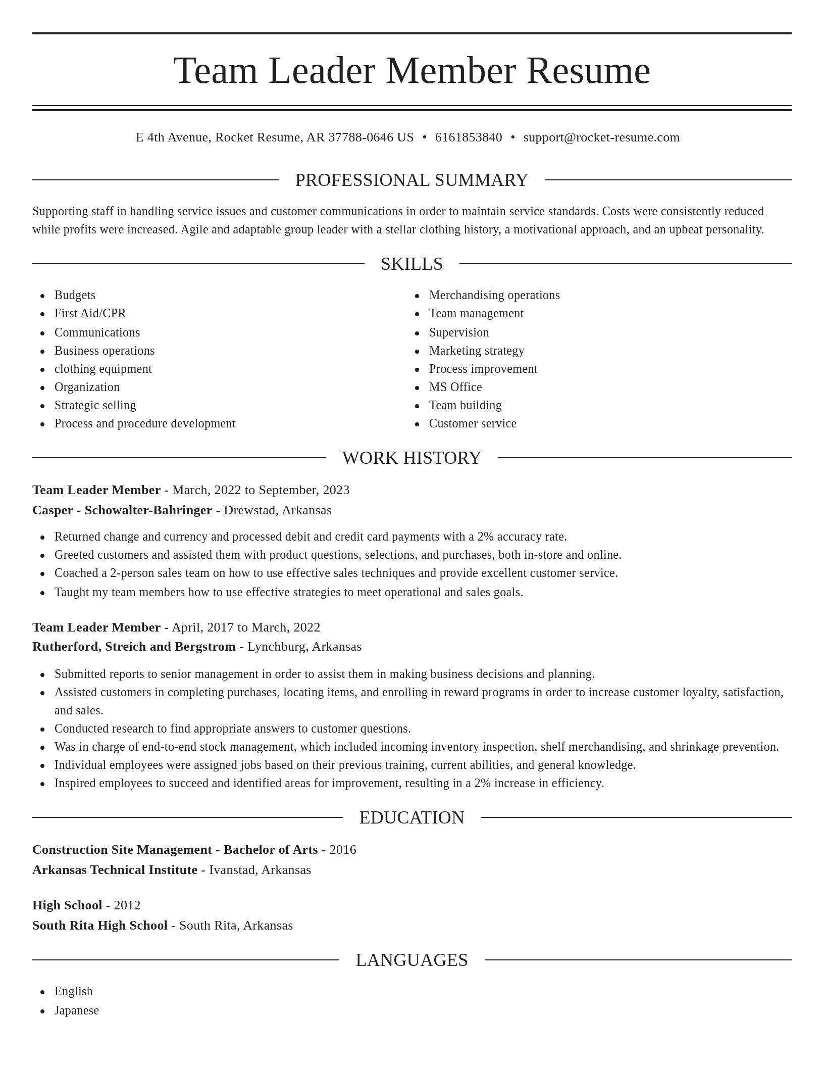 Elegant resume template