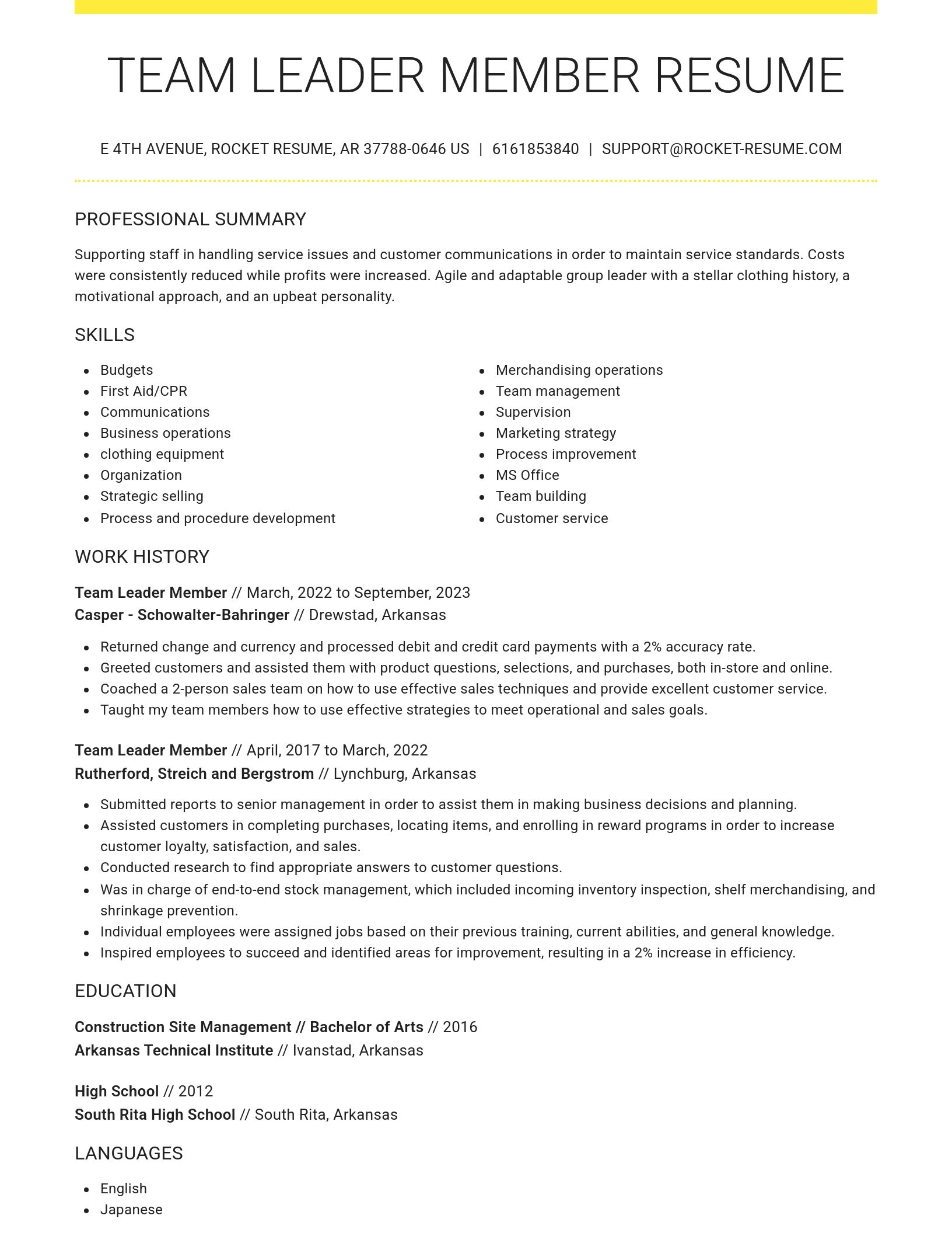 Grand resume template