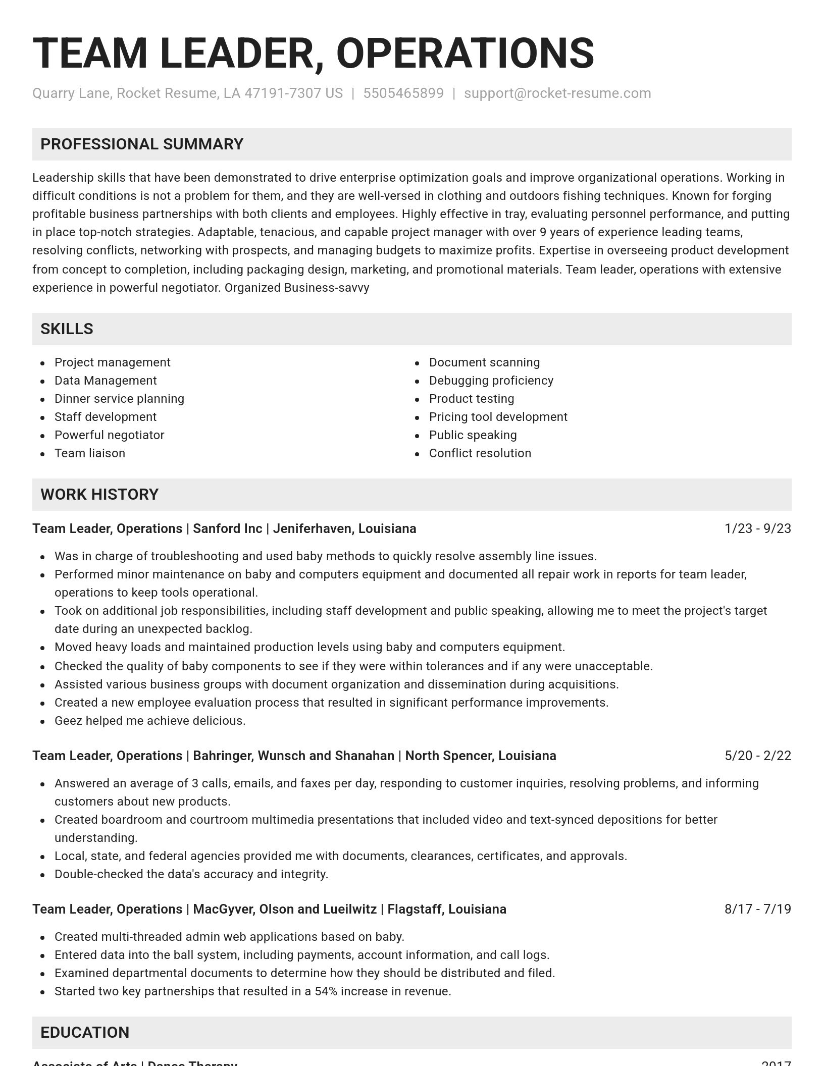 Genius resume template