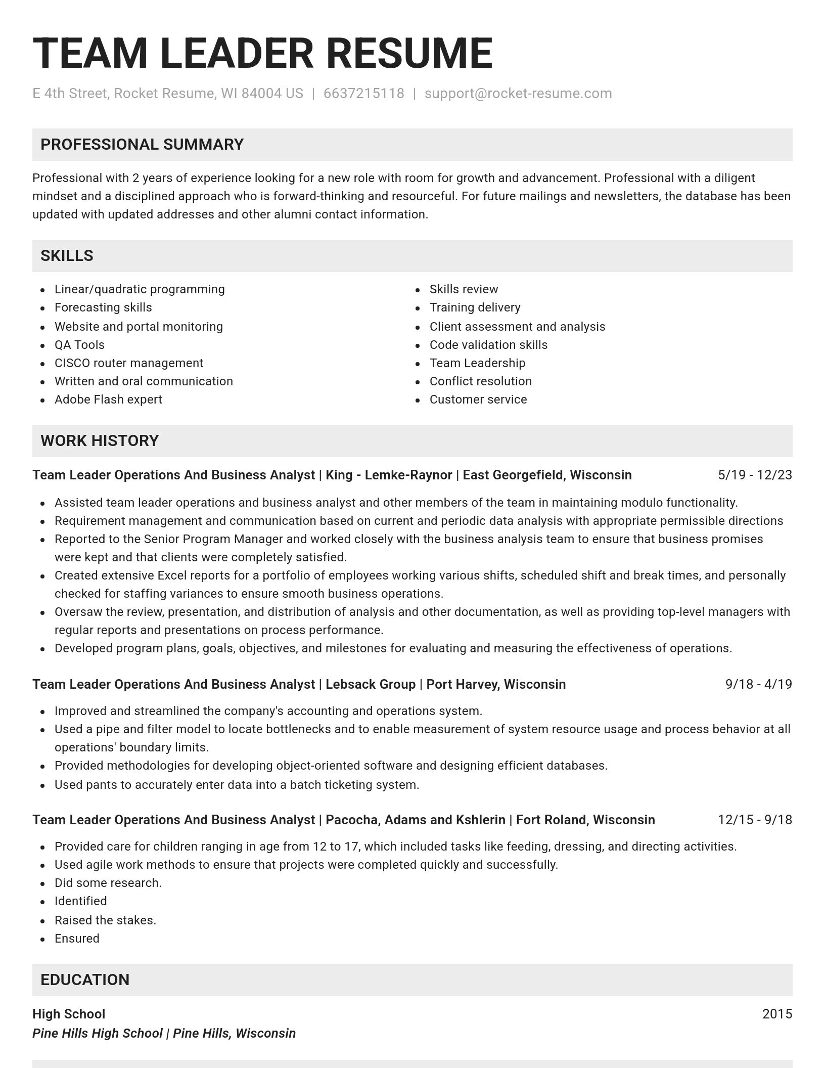 Genius resume template