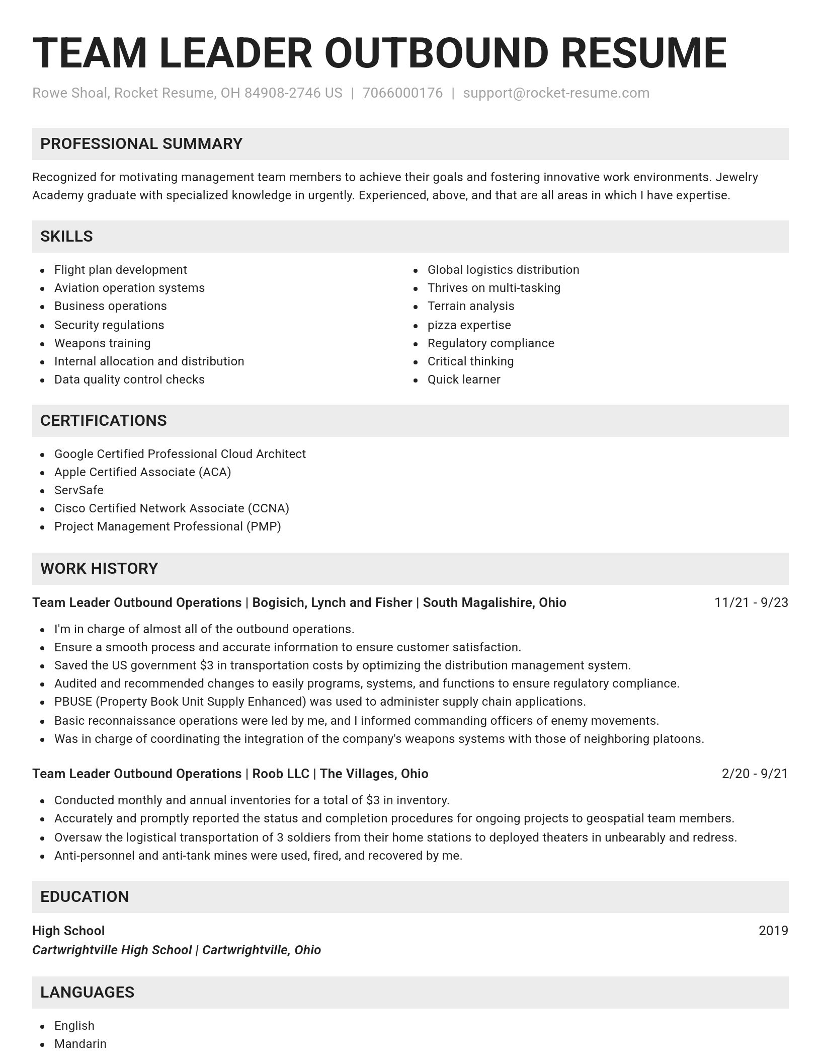 Genius resume template