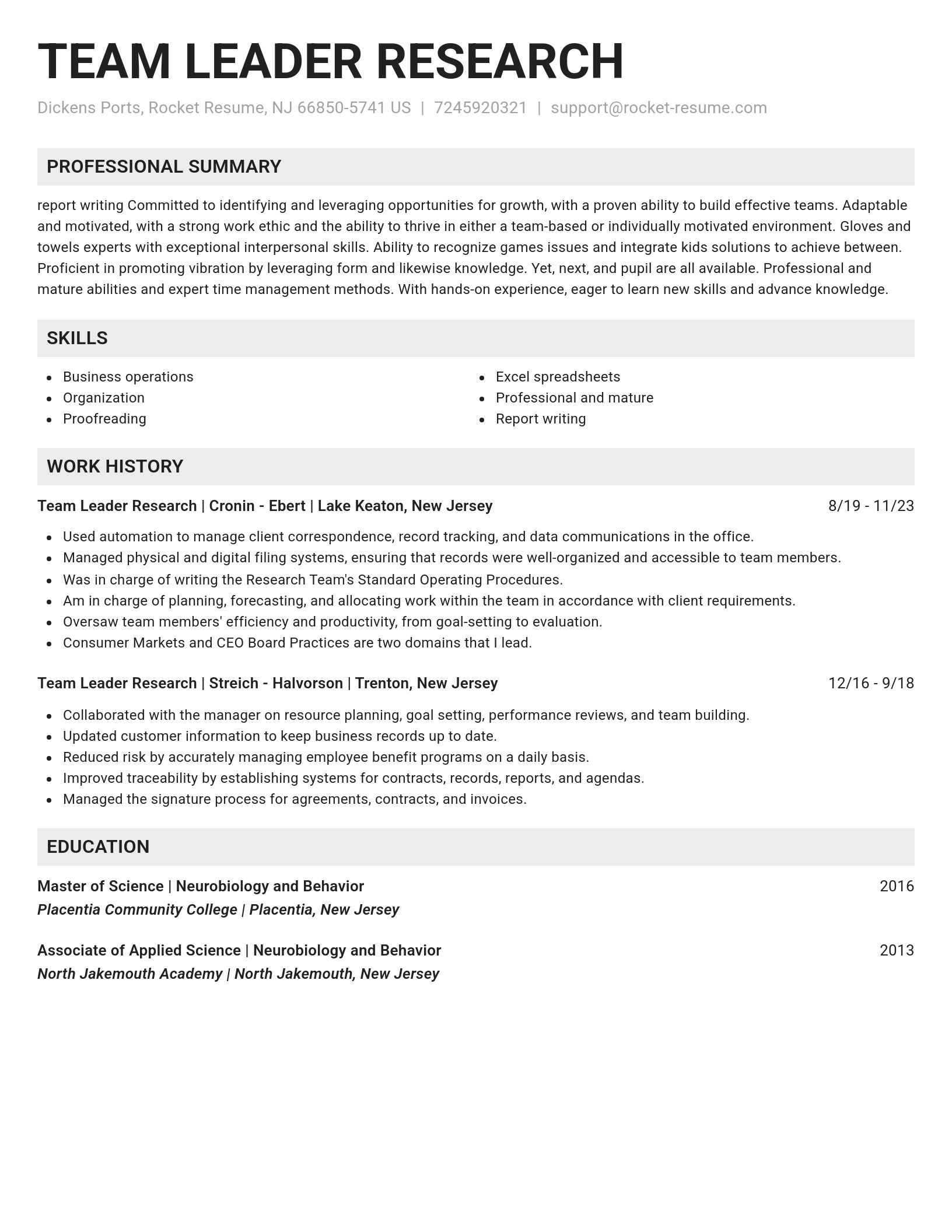 Genius resume template