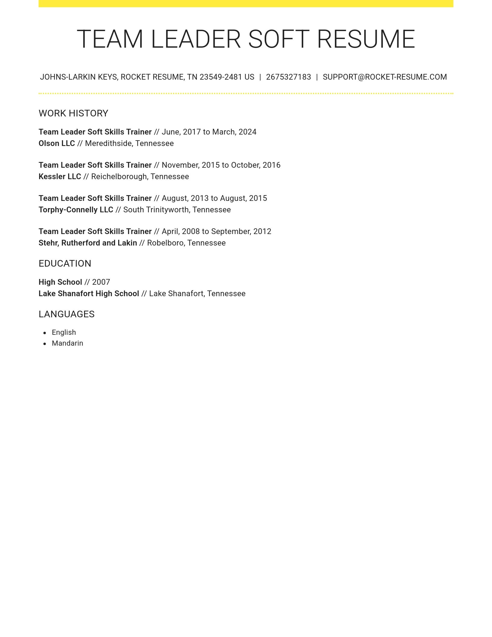Grand resume template
