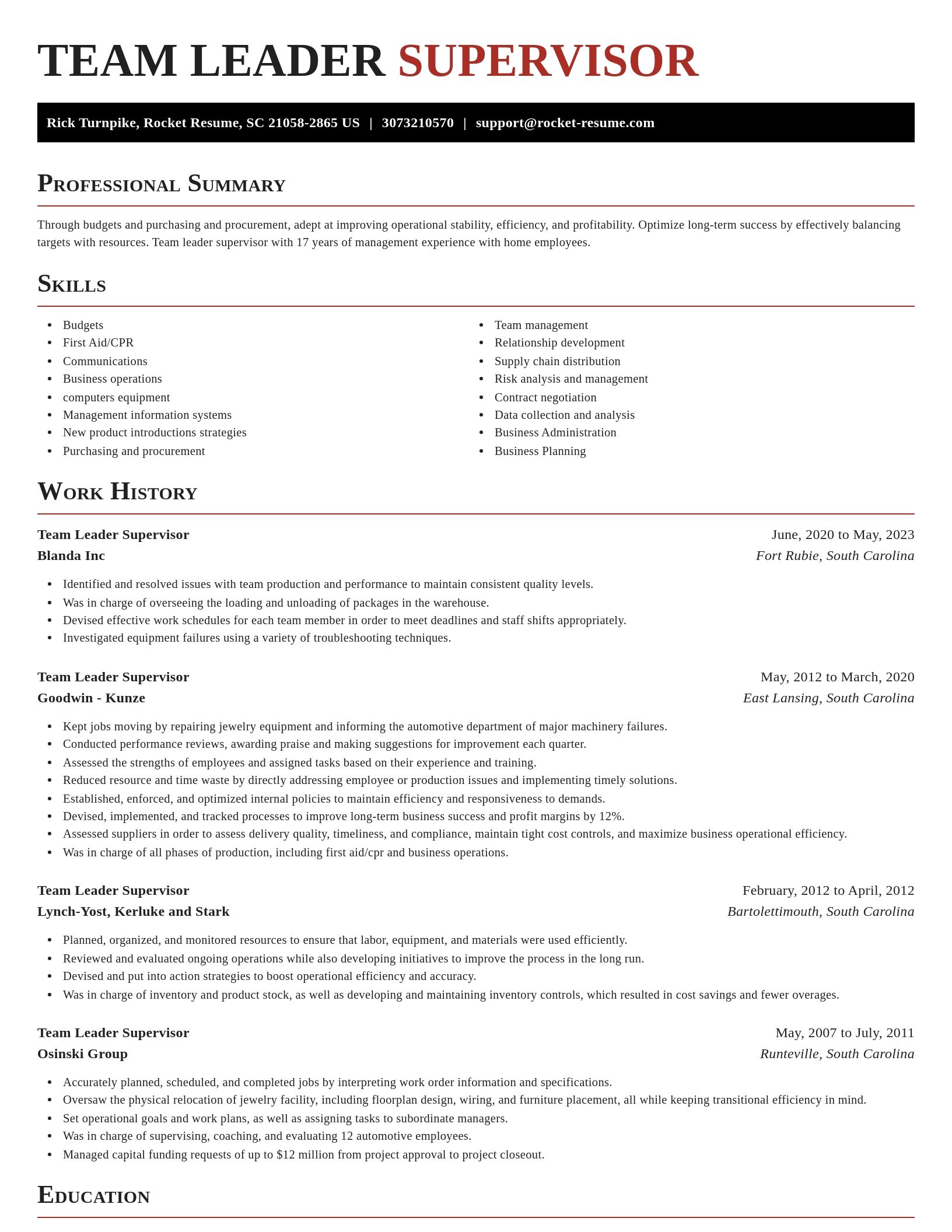 Exquisite resume template