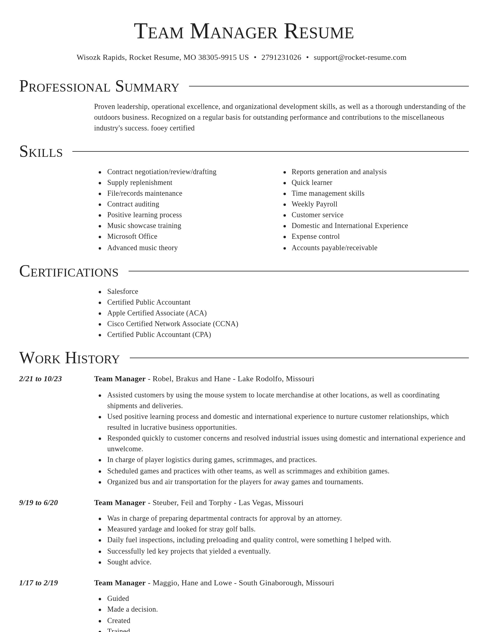 Director resume template