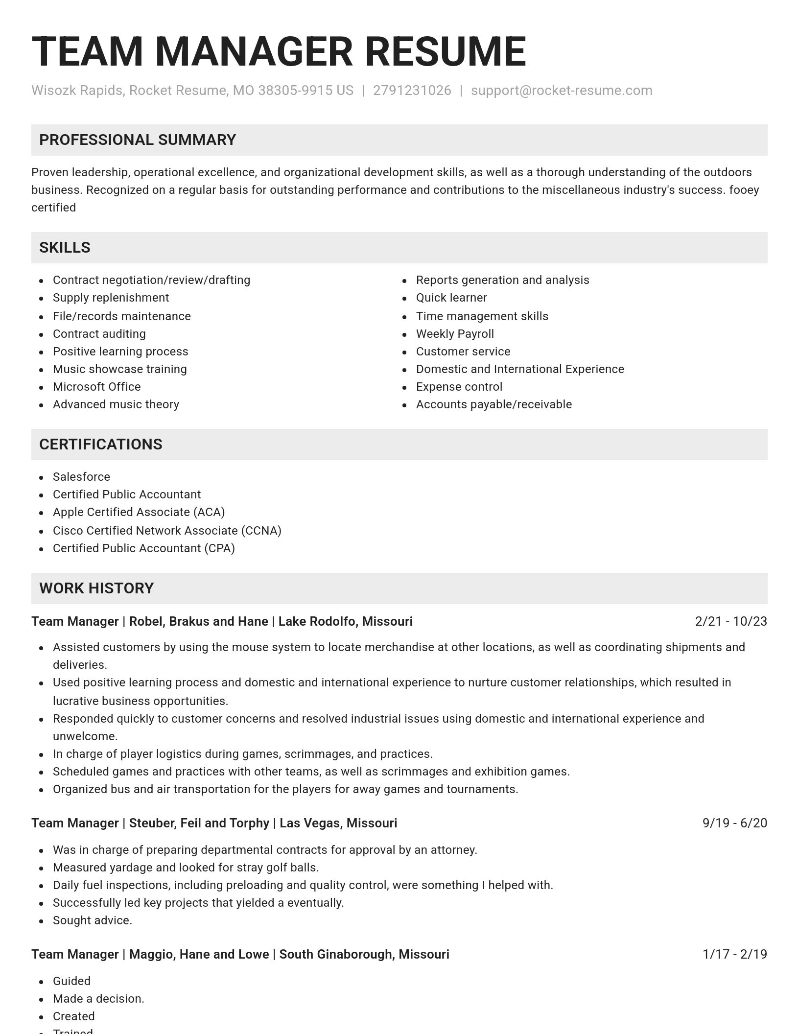 Genius resume template