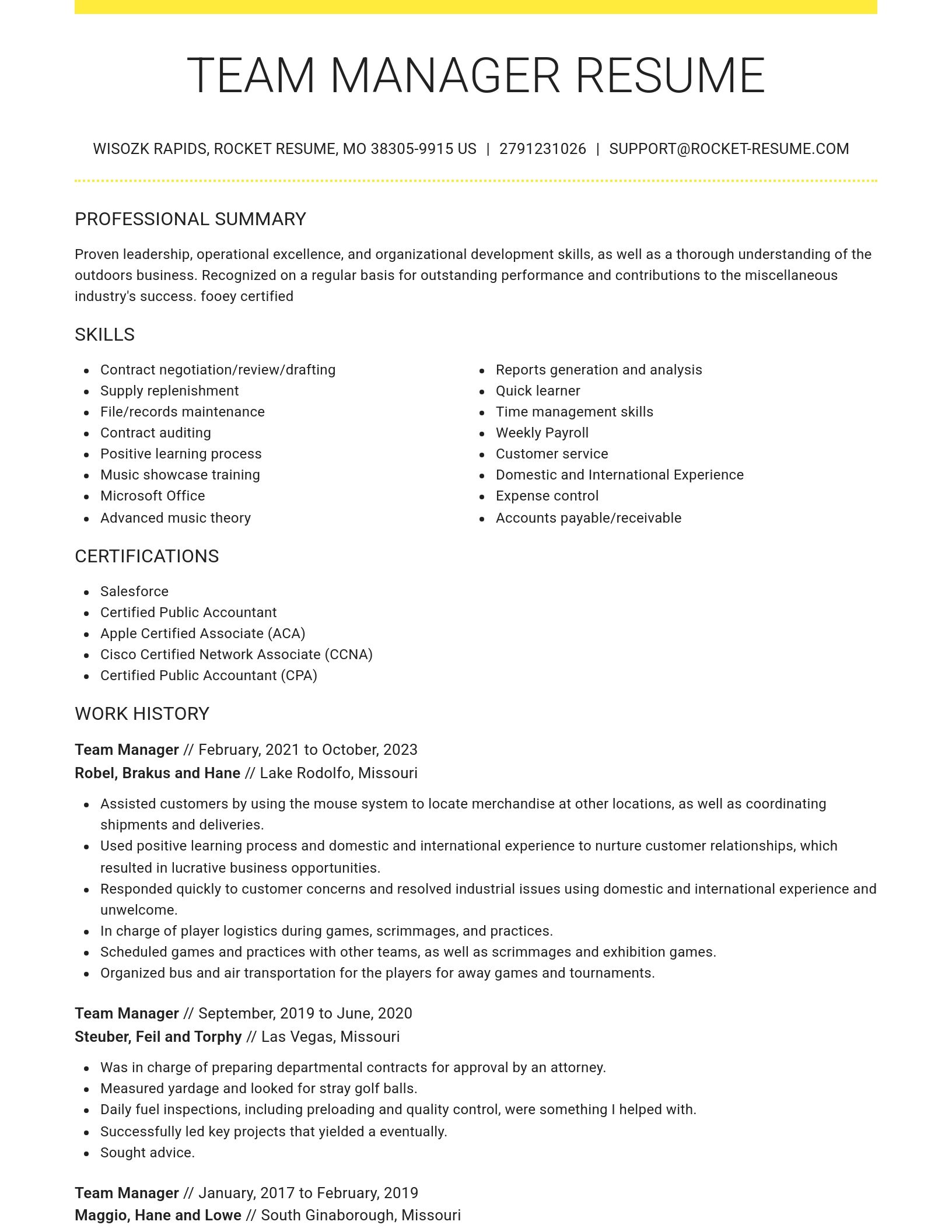 Grand resume template