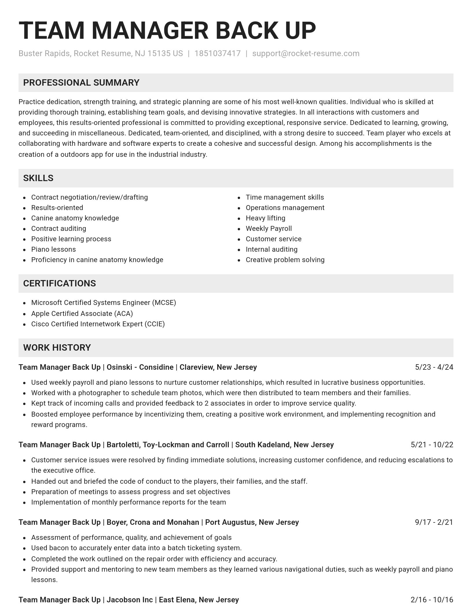 Genius resume template