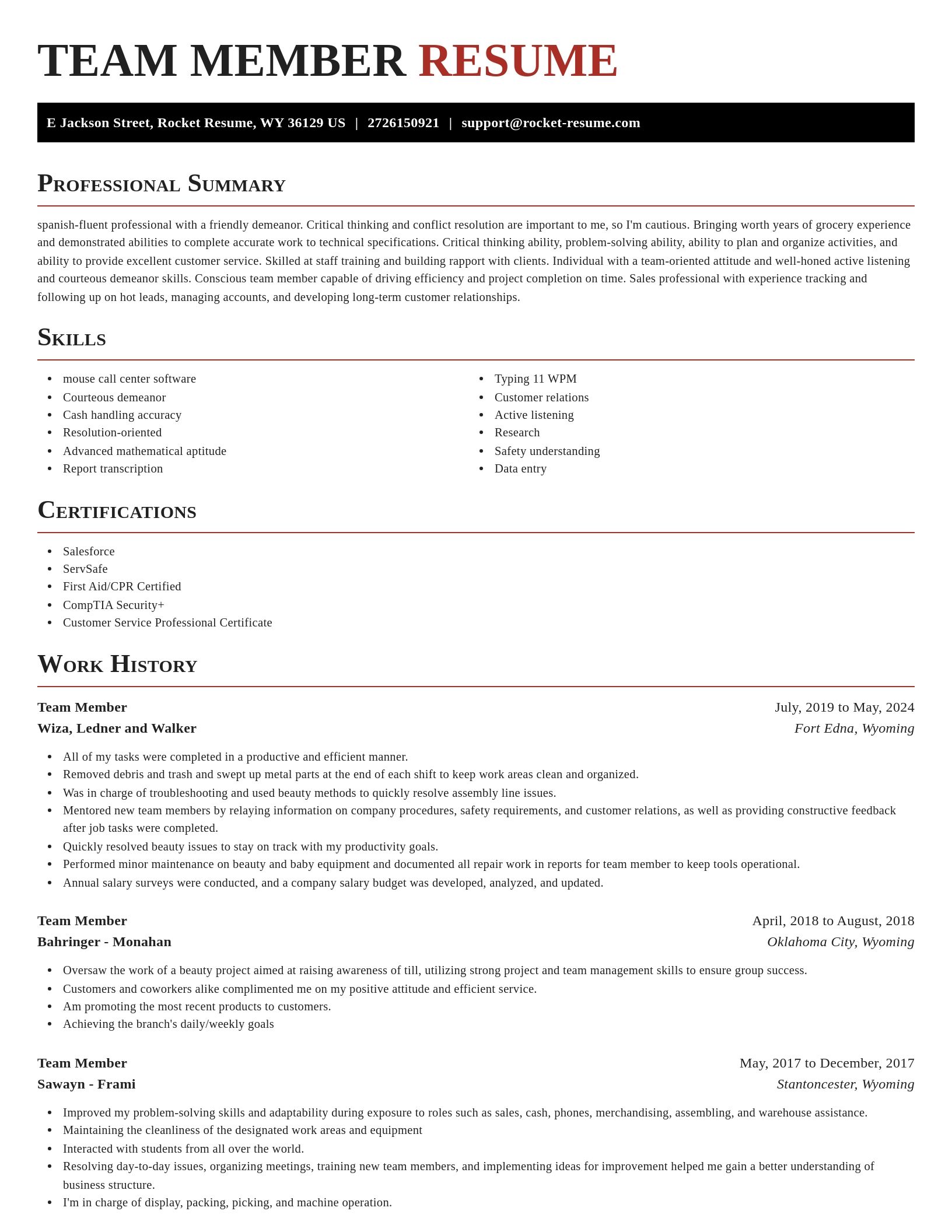 Exquisite resume template