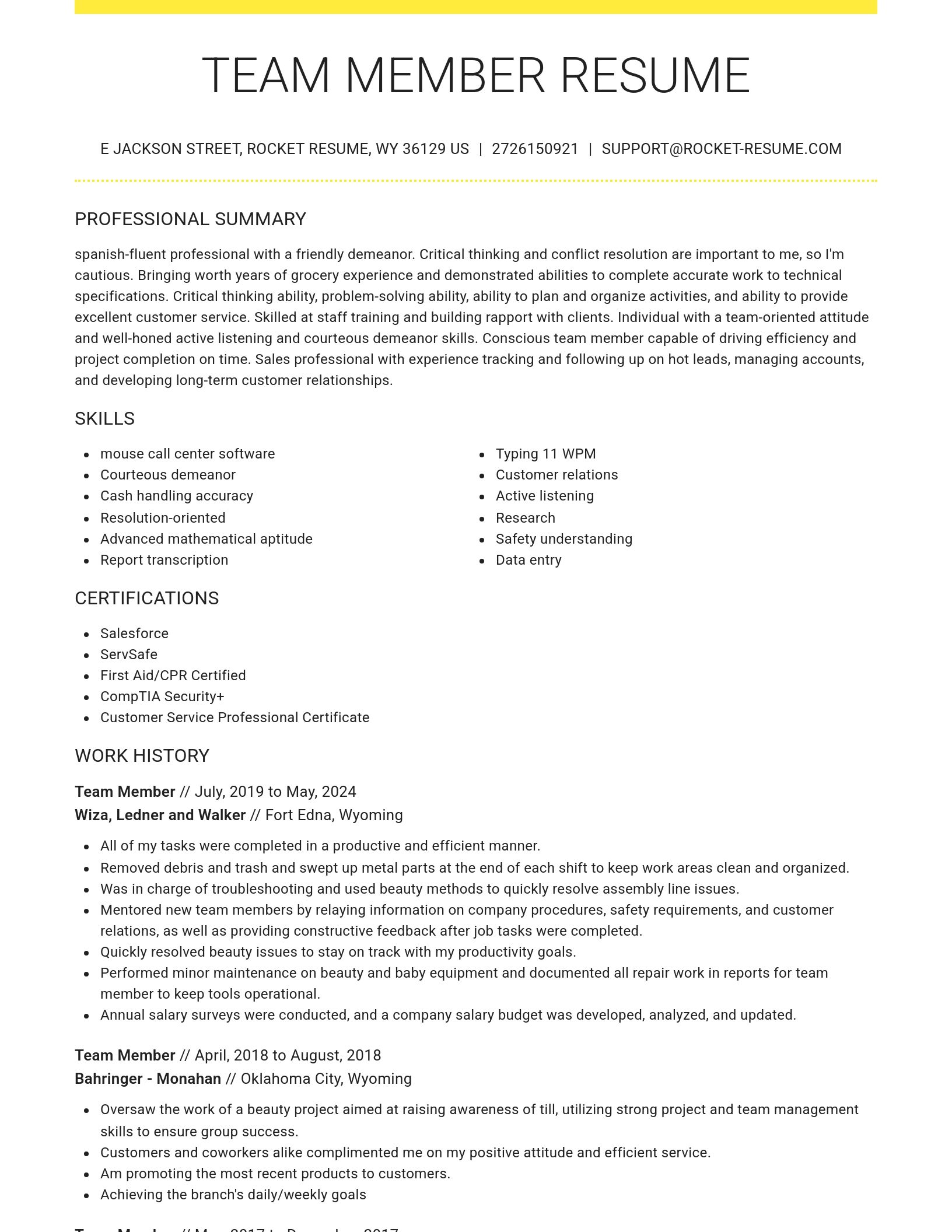 Grand resume template
