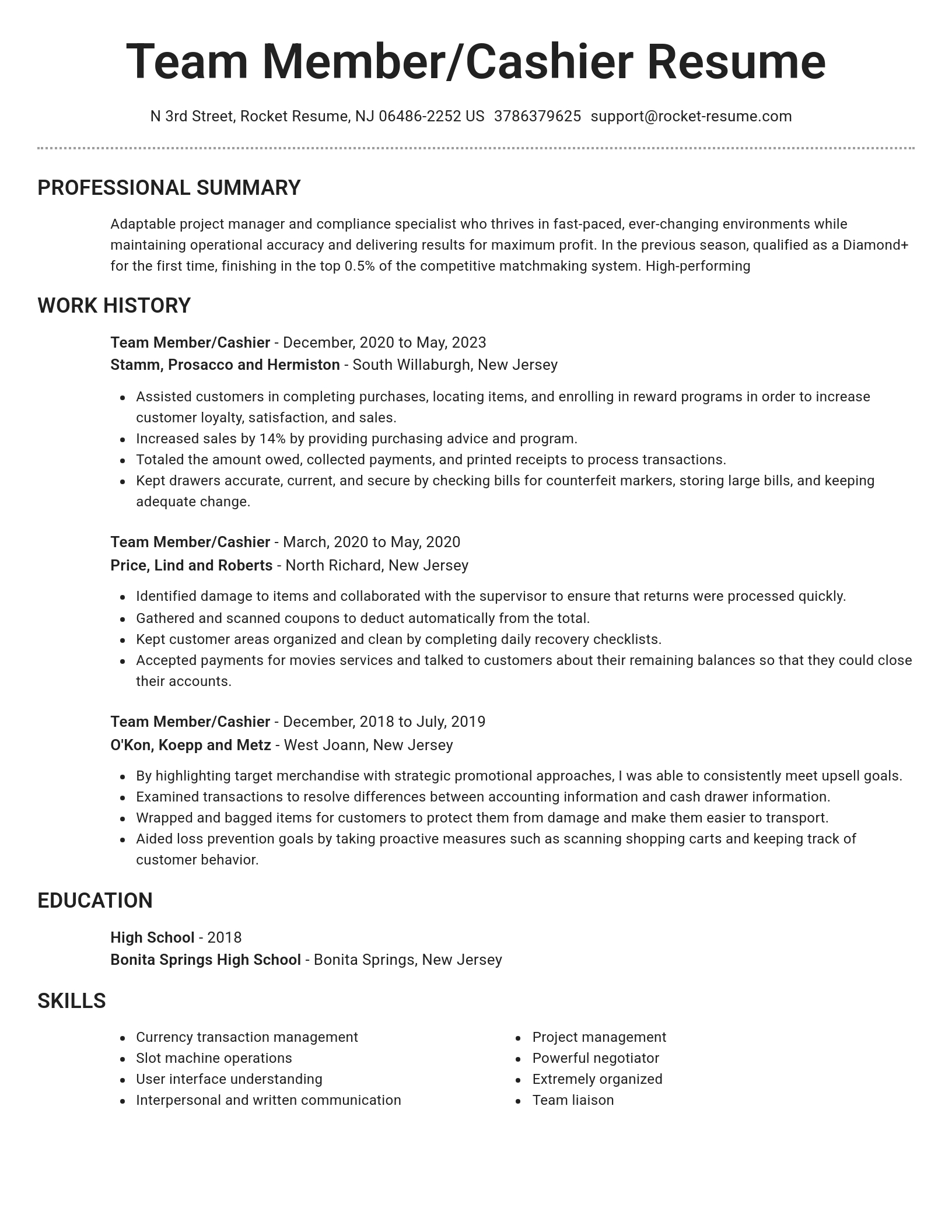 Brilliant resume template