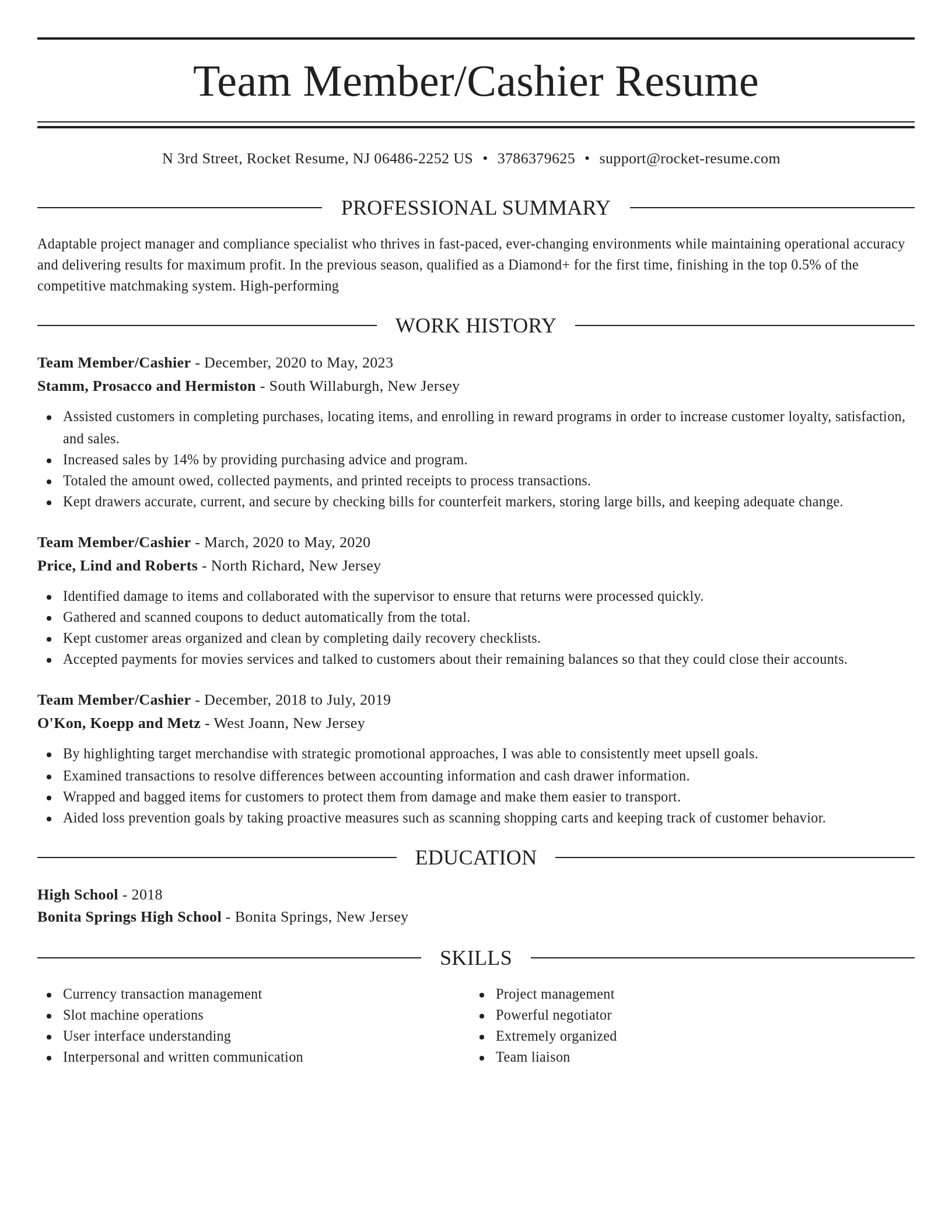 Elegant resume template