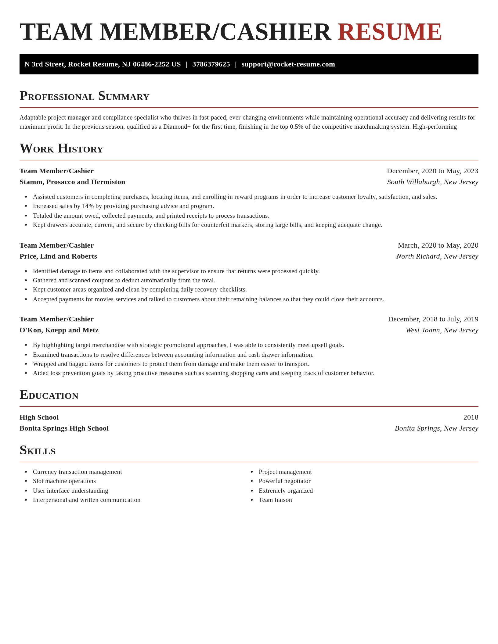 Exquisite resume template