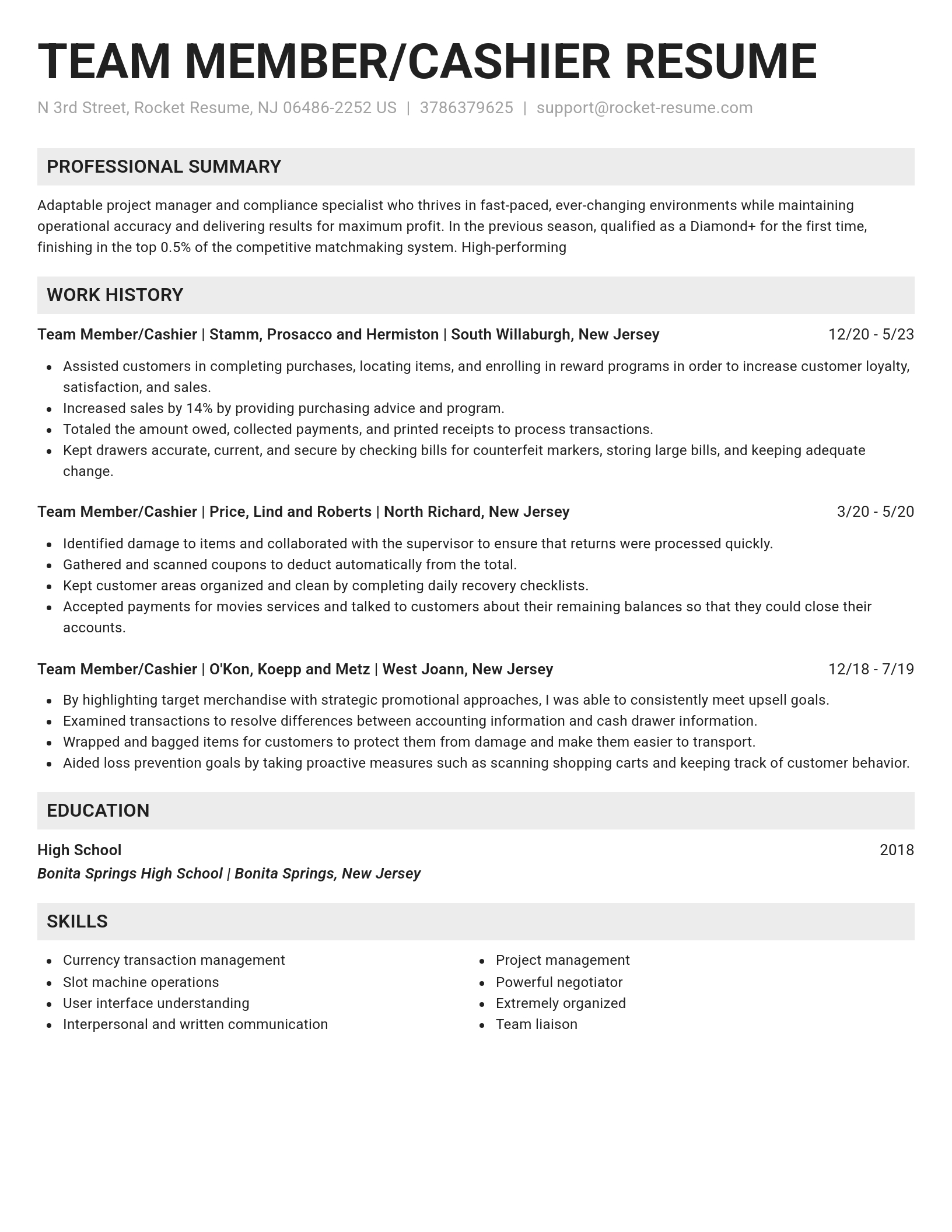 Genius resume template