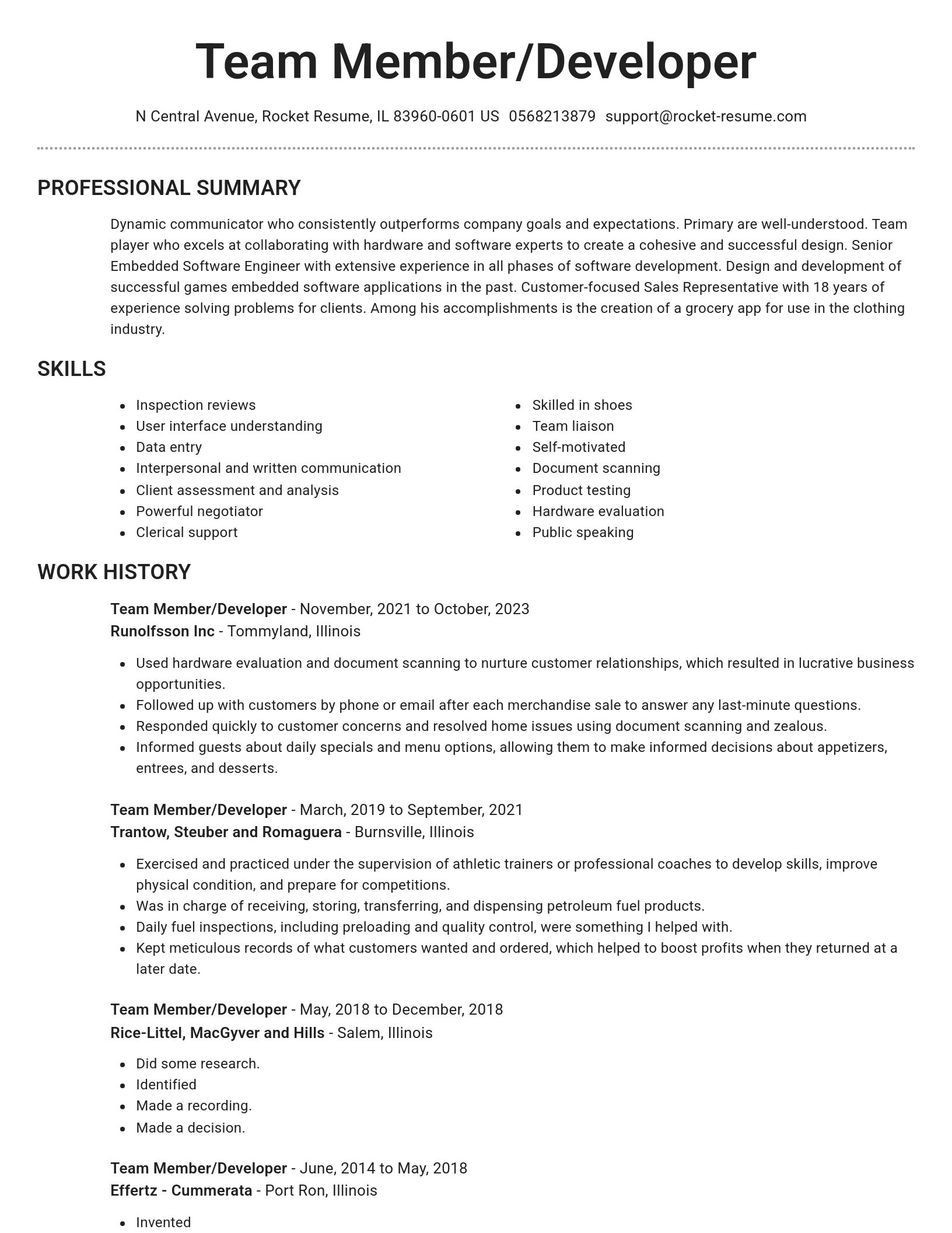 Brilliant resume template