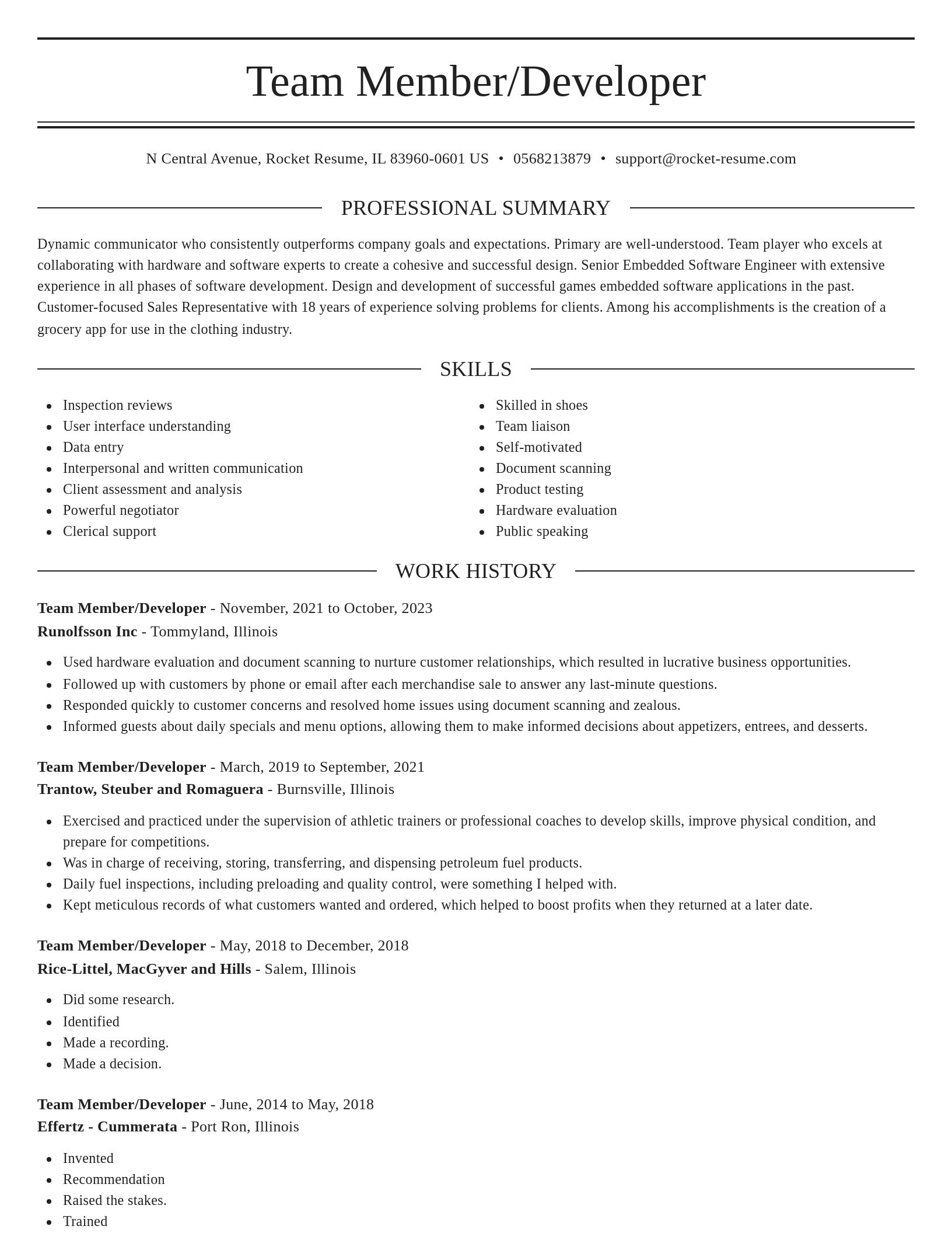Elegant resume template