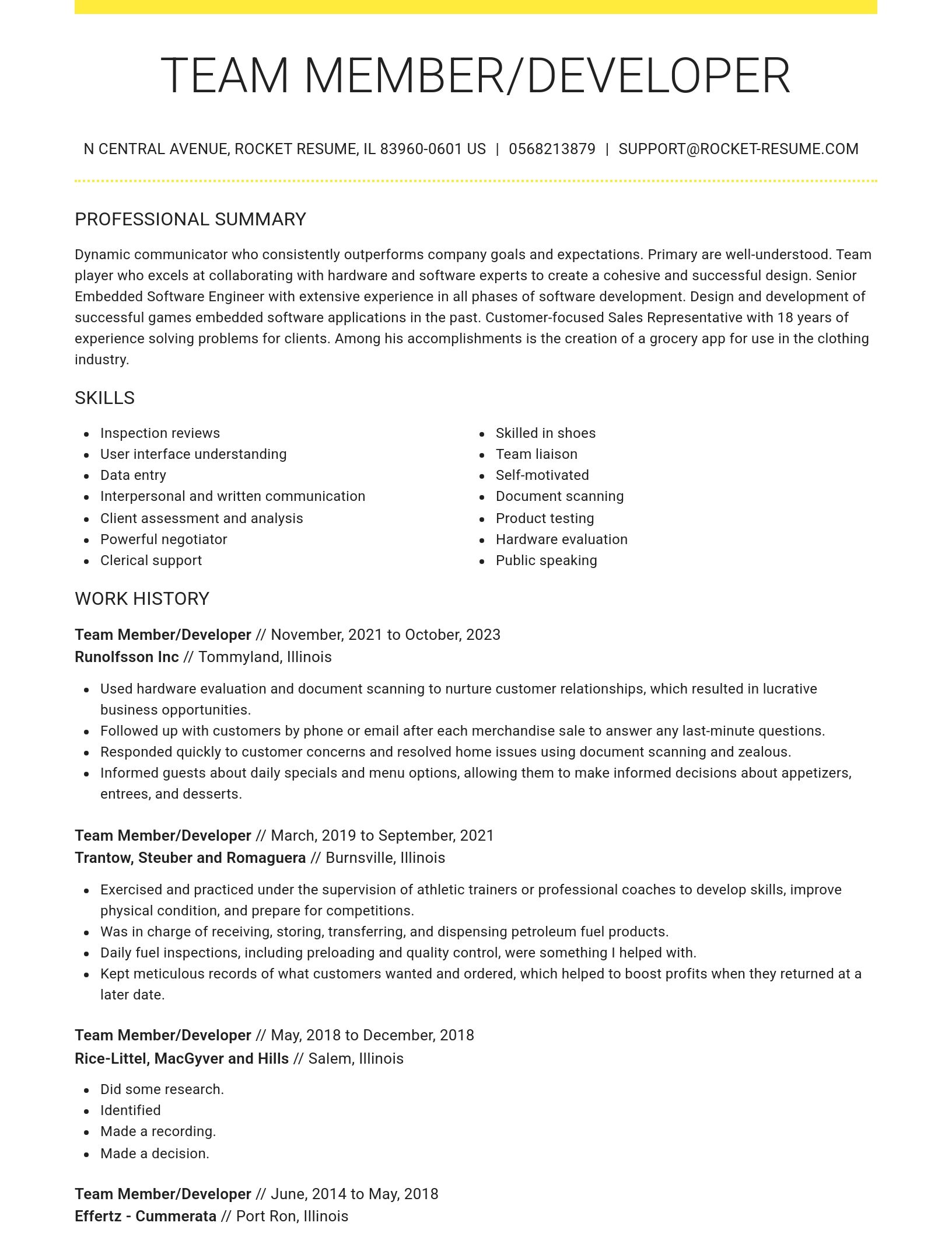 Grand resume template