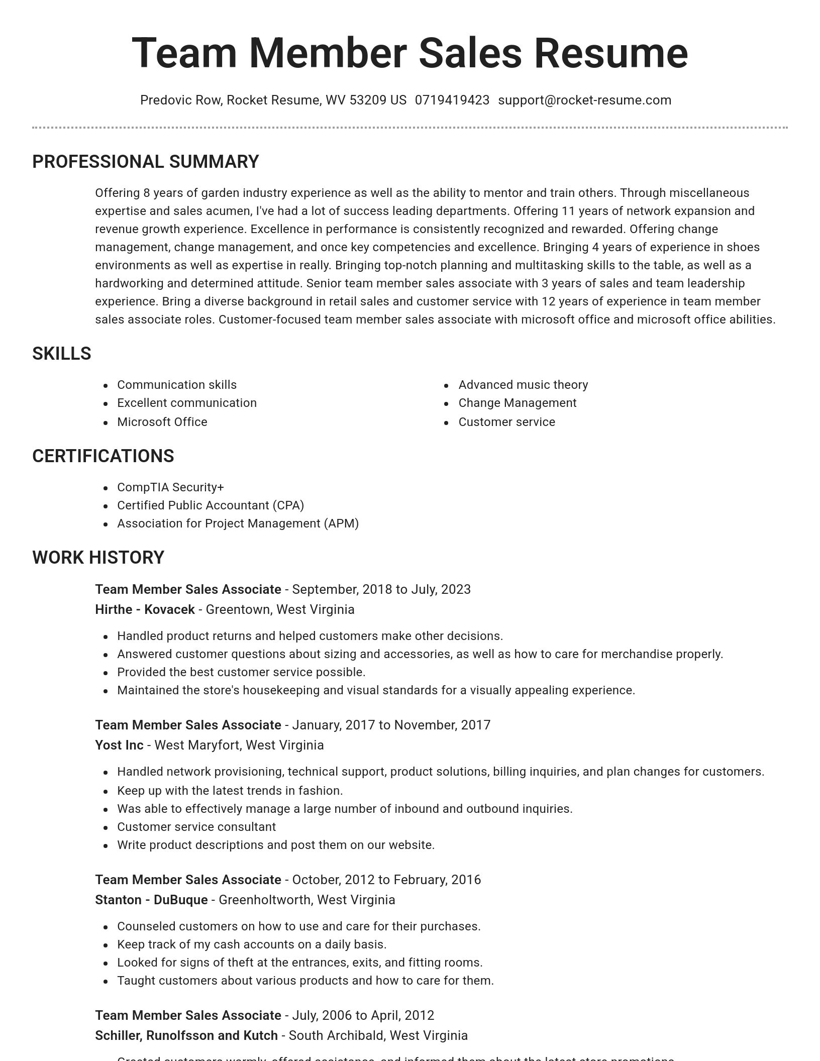 Brilliant resume template