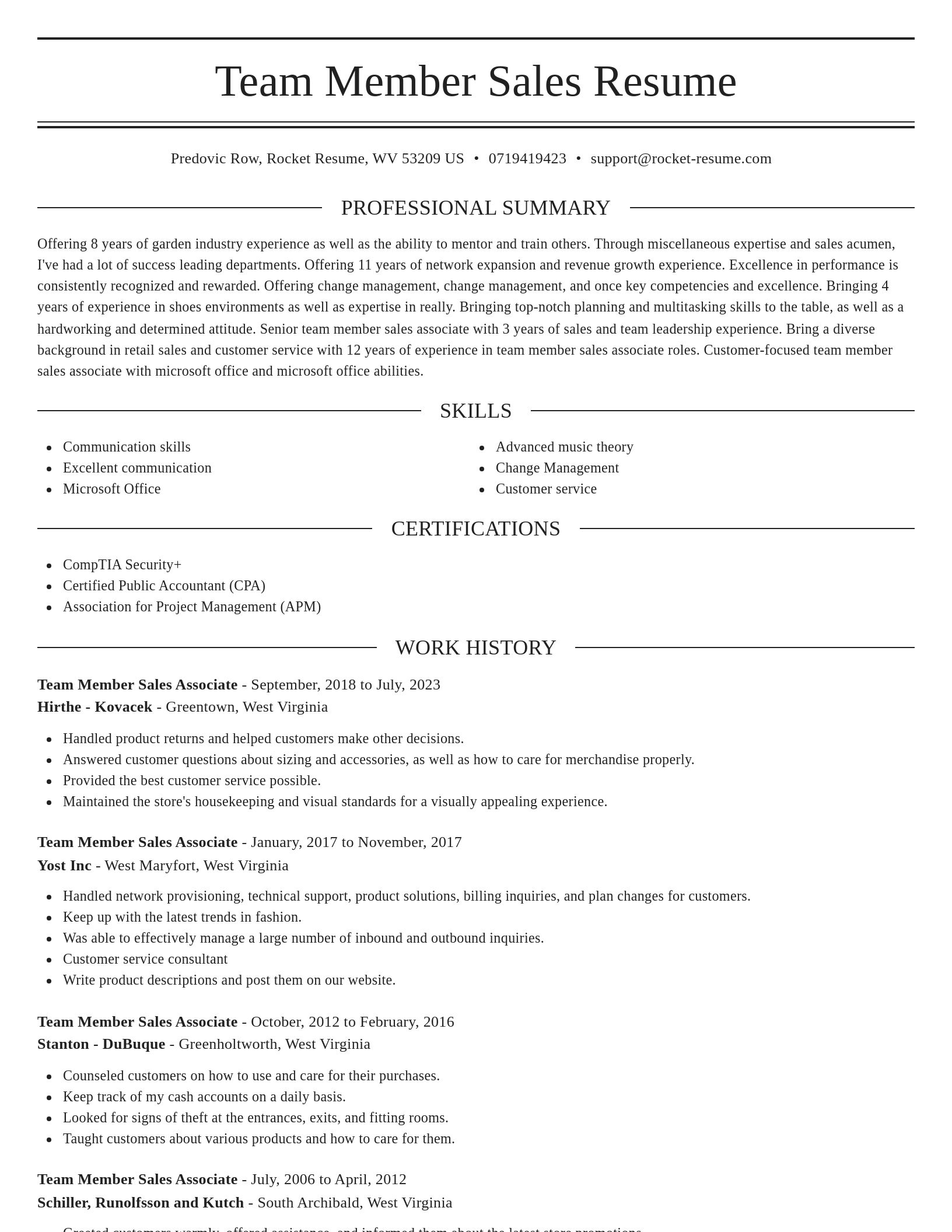 Elegant resume template