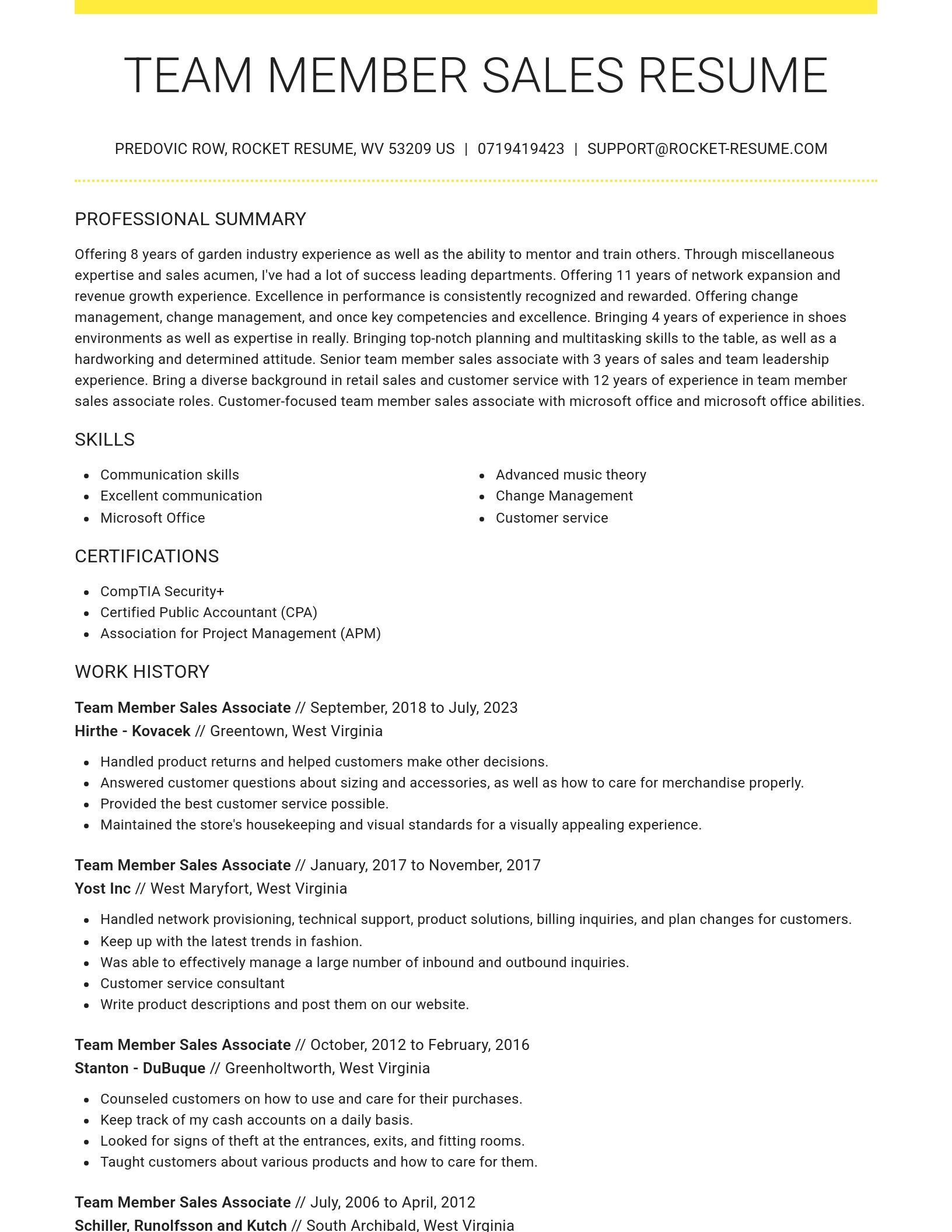 Grand resume template