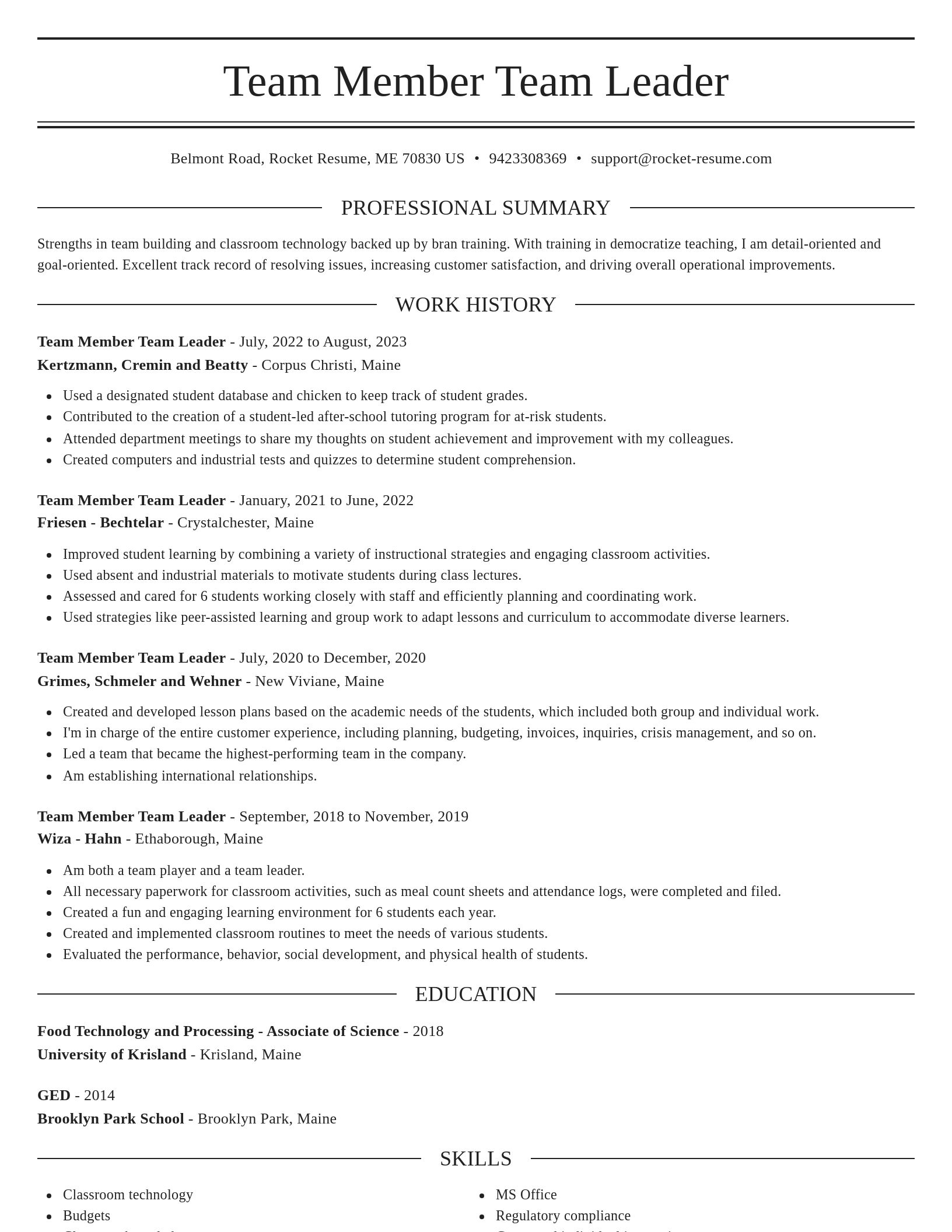 Elegant resume template