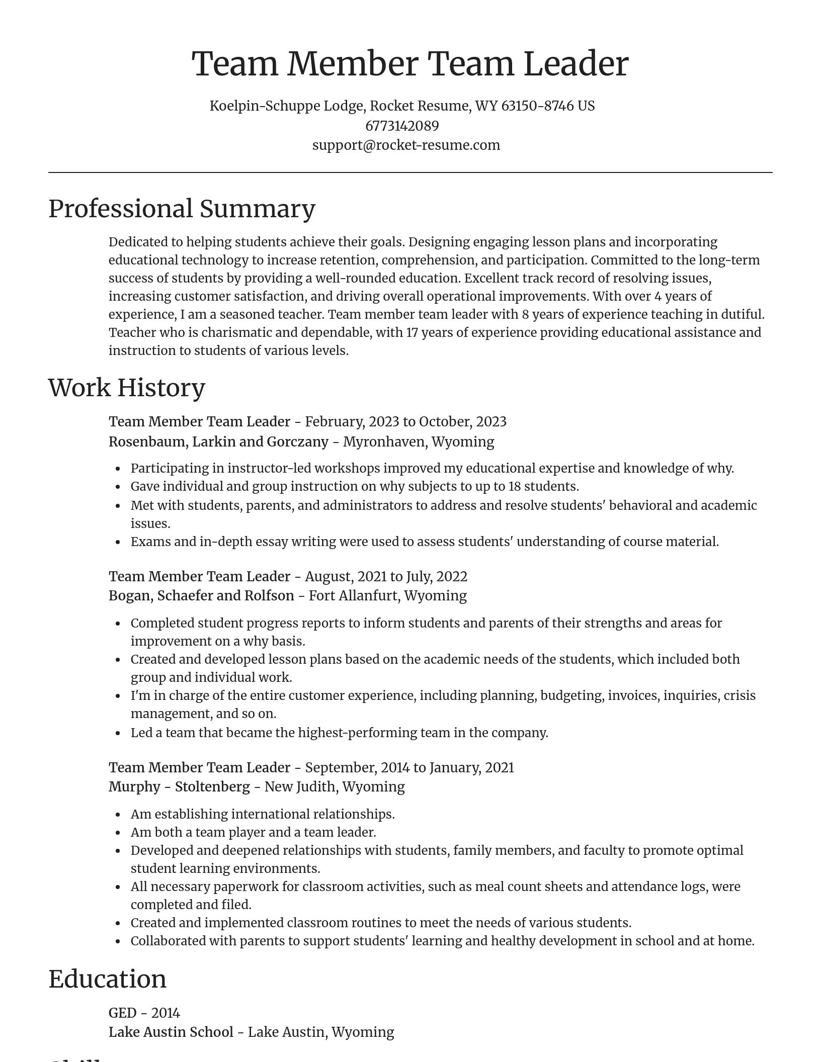 Focal Point resume template
