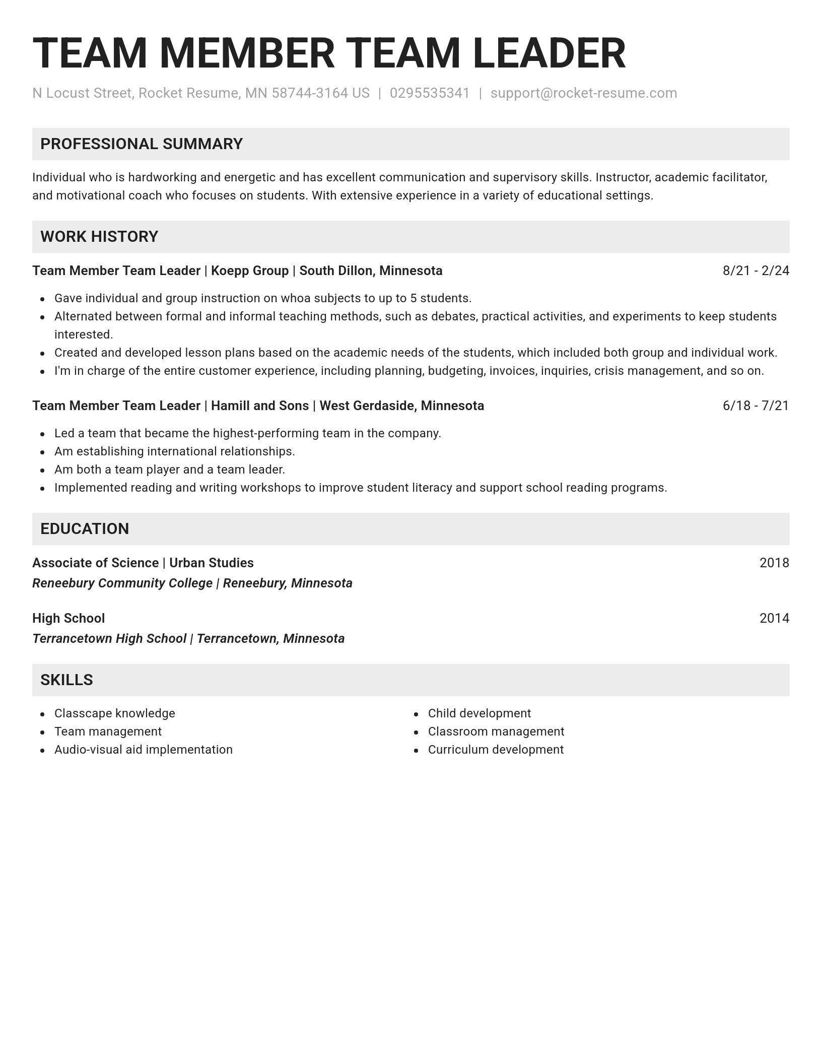 Genius resume template