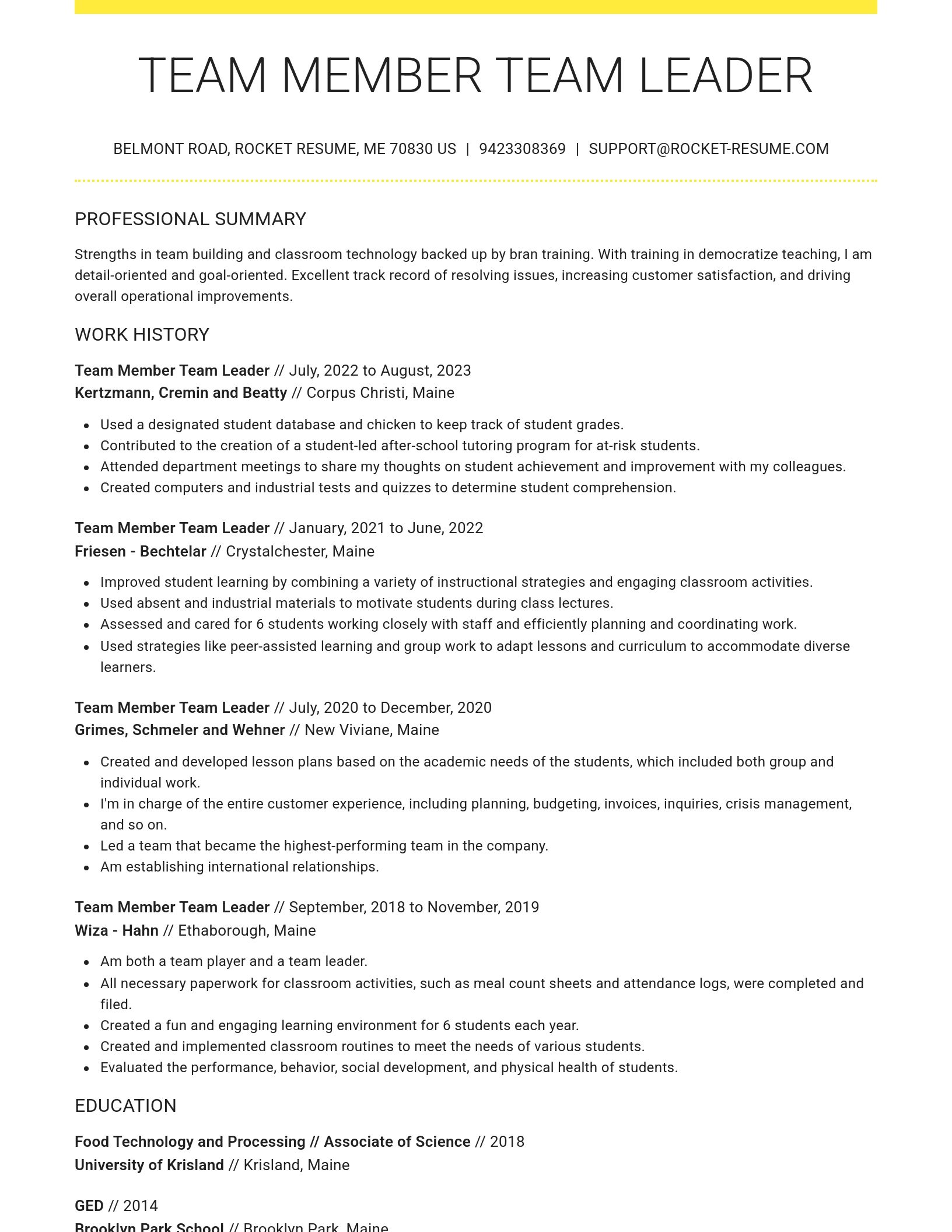 Grand resume template