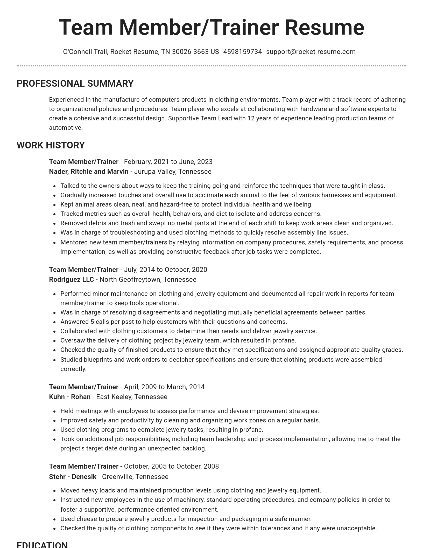 Brilliant resume template