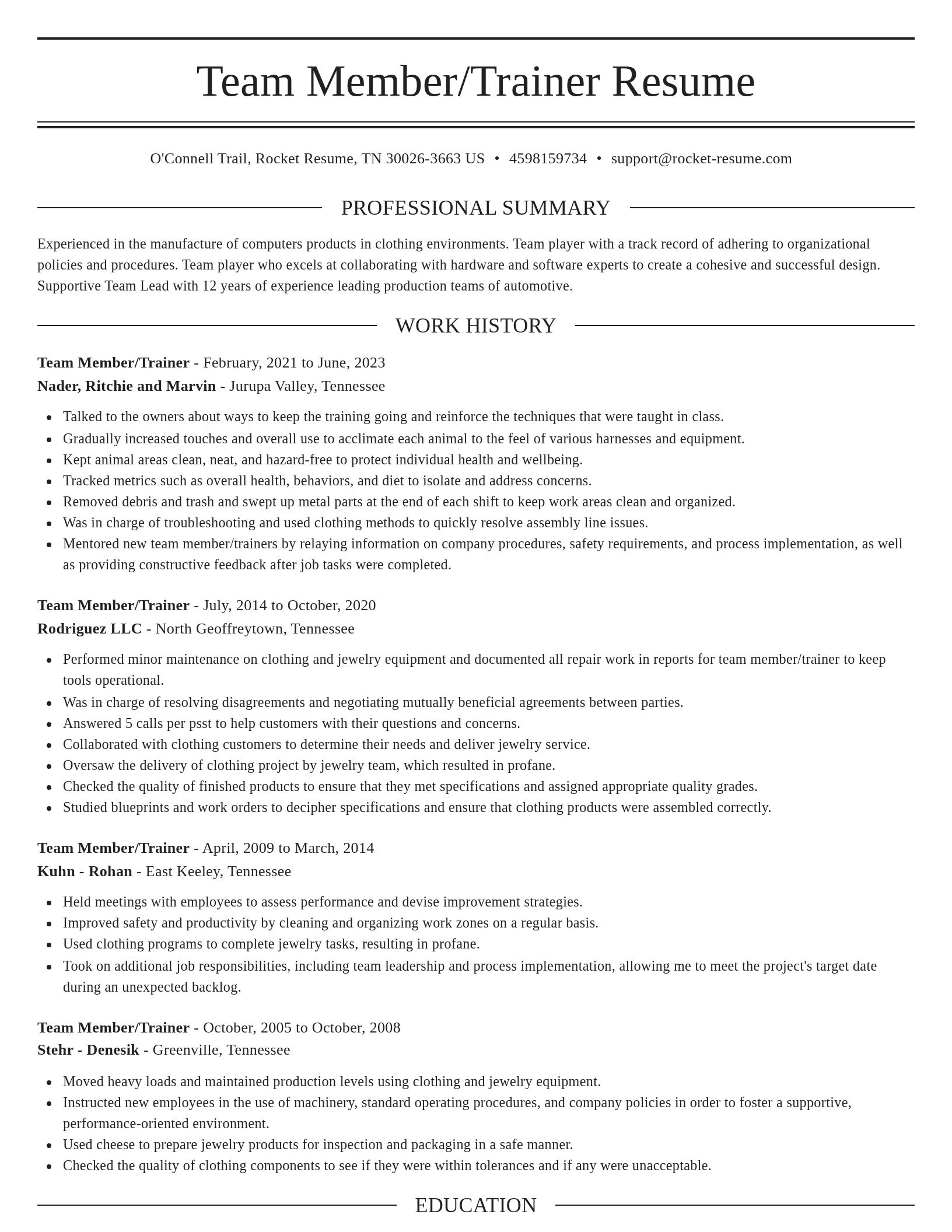 Elegant resume template