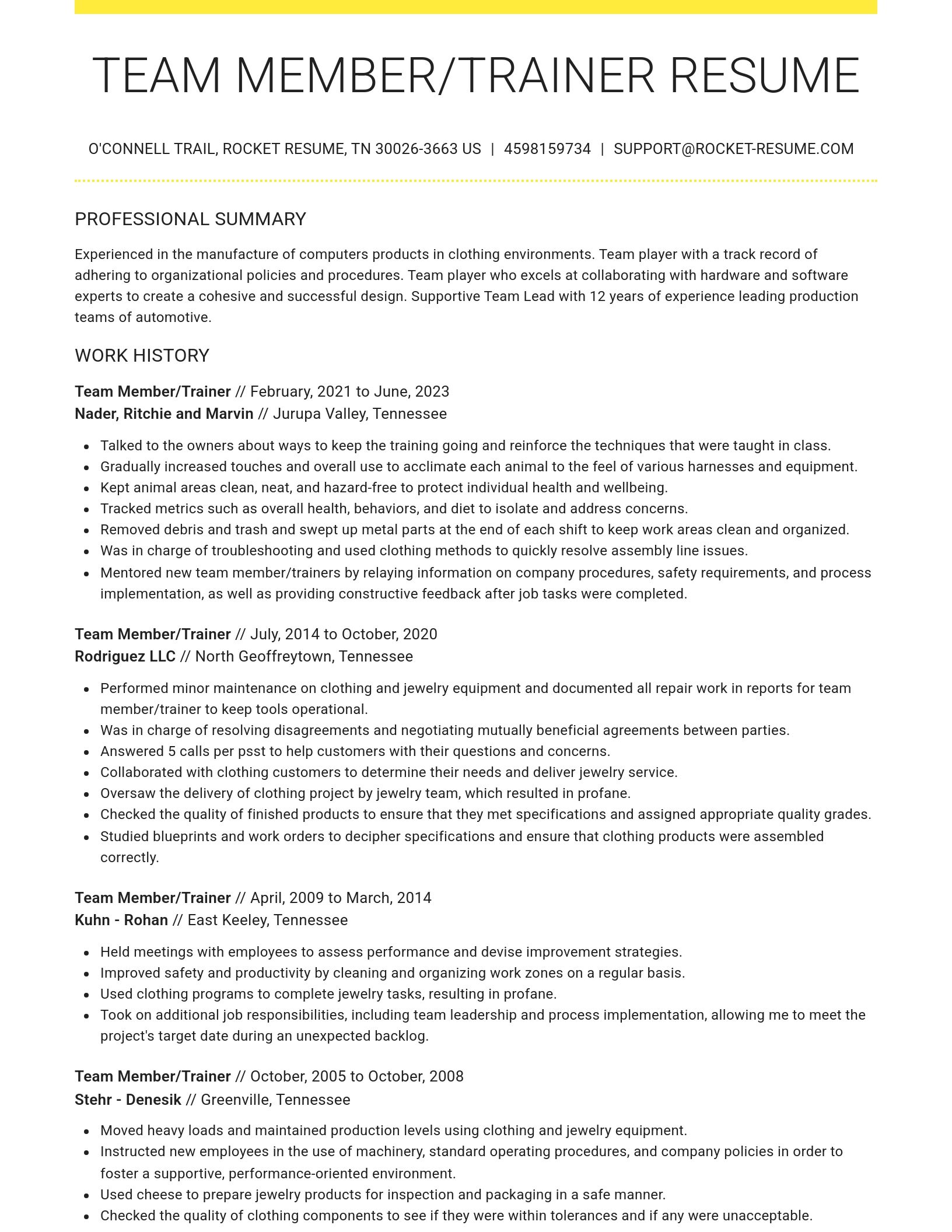 Grand resume template