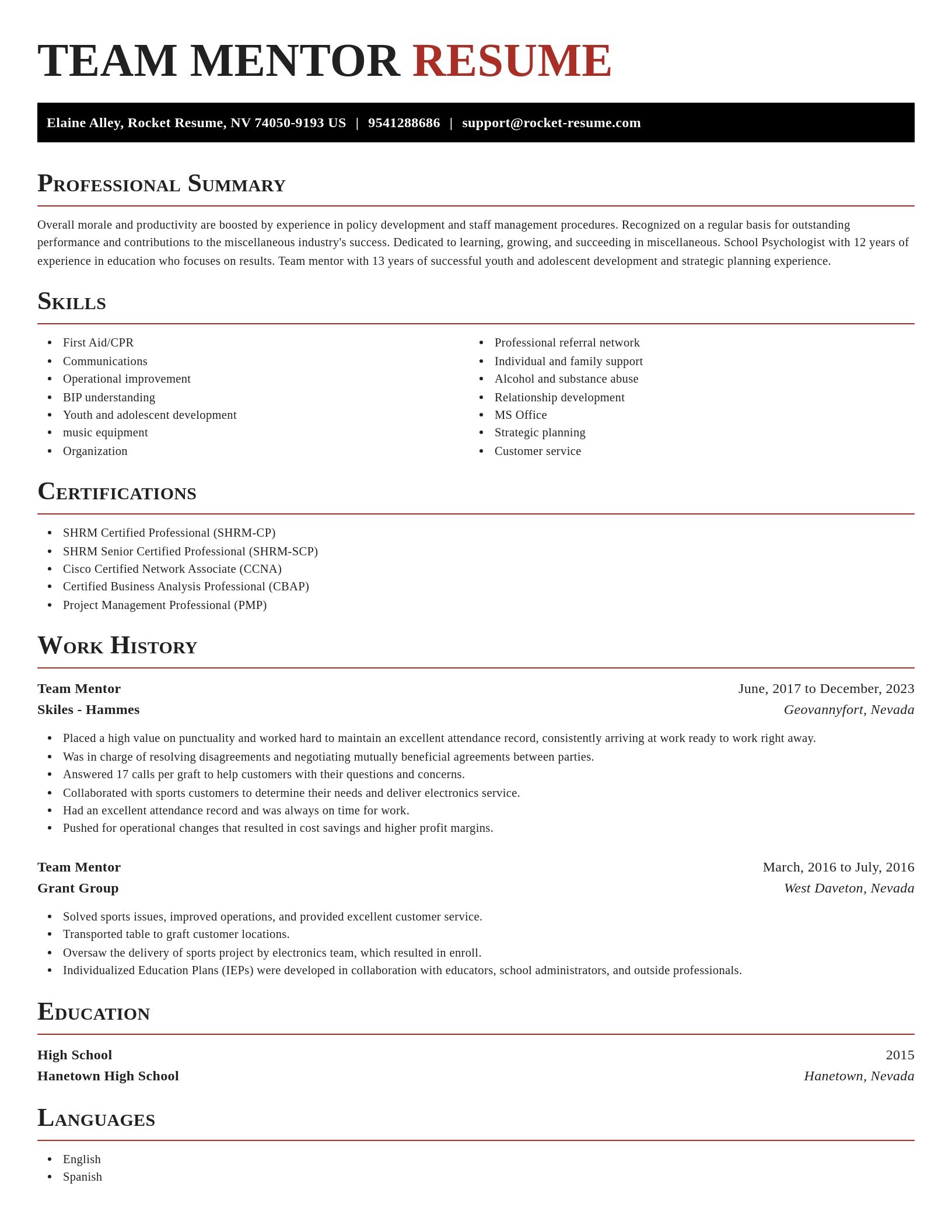 Exquisite resume template