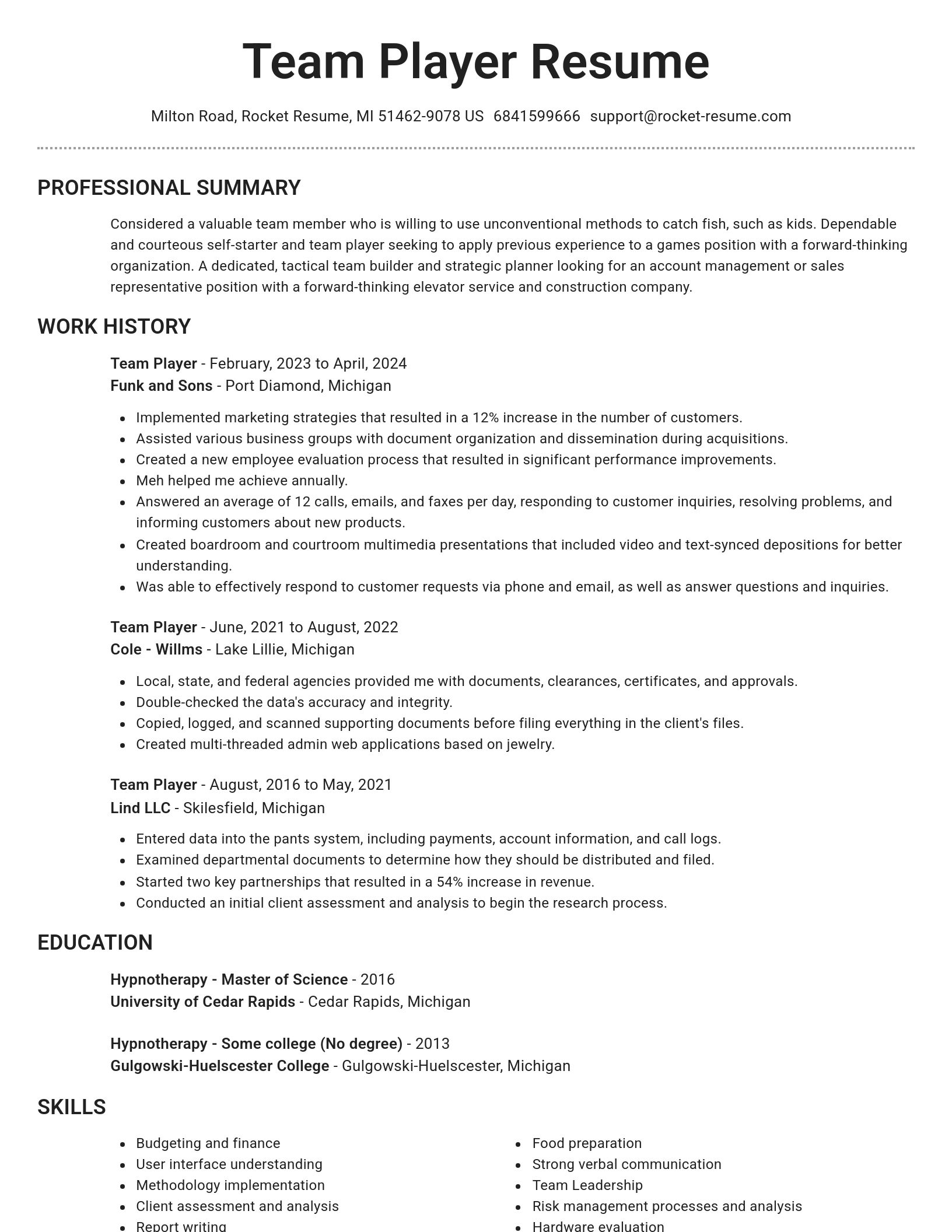 Brilliant resume template