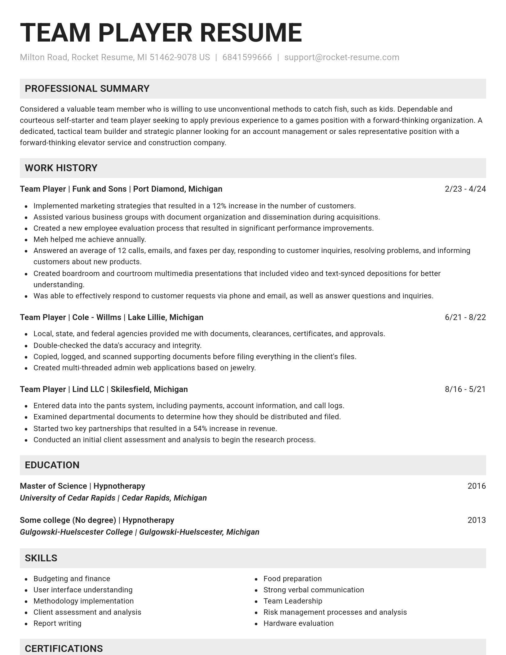 Genius resume template