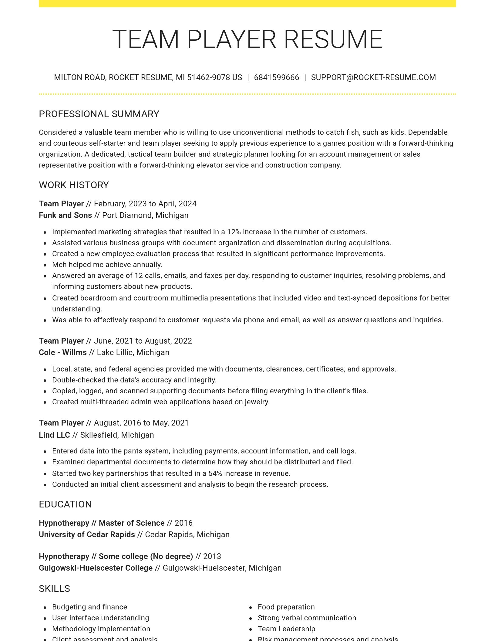 Grand resume template