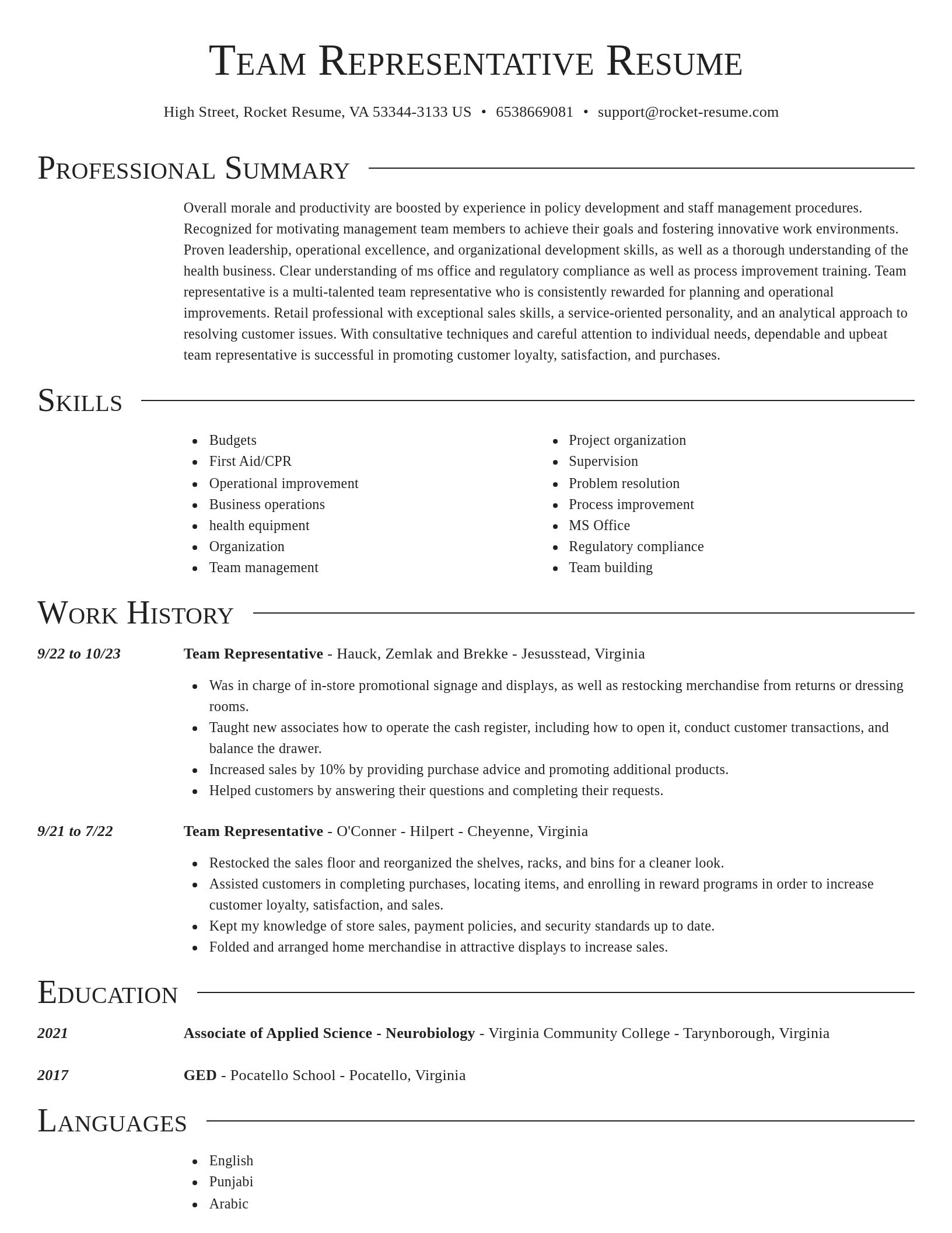 Director resume template