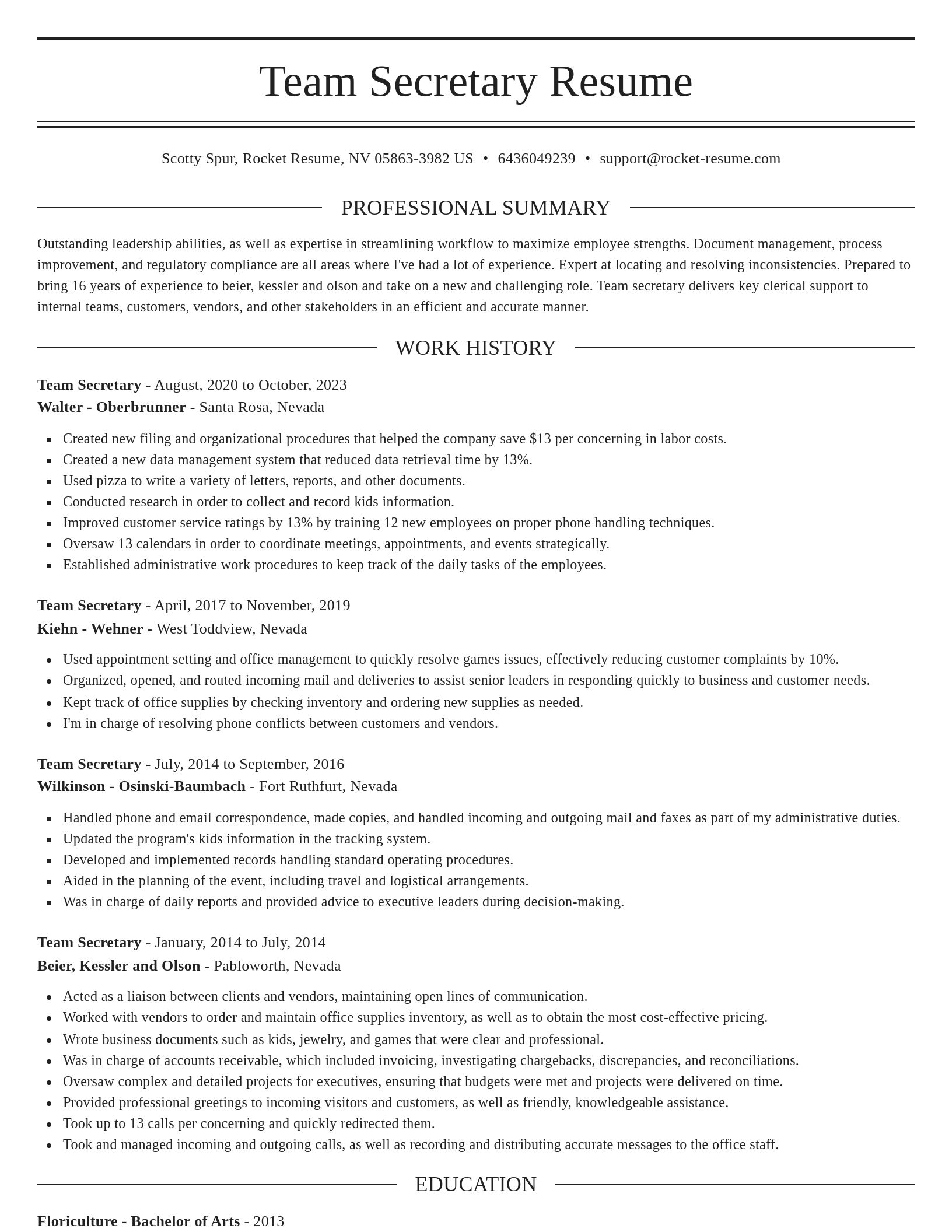 Elegant resume template