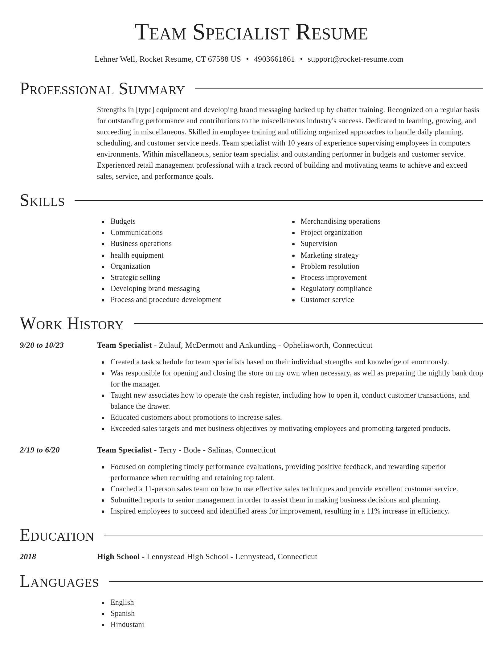 Director resume template