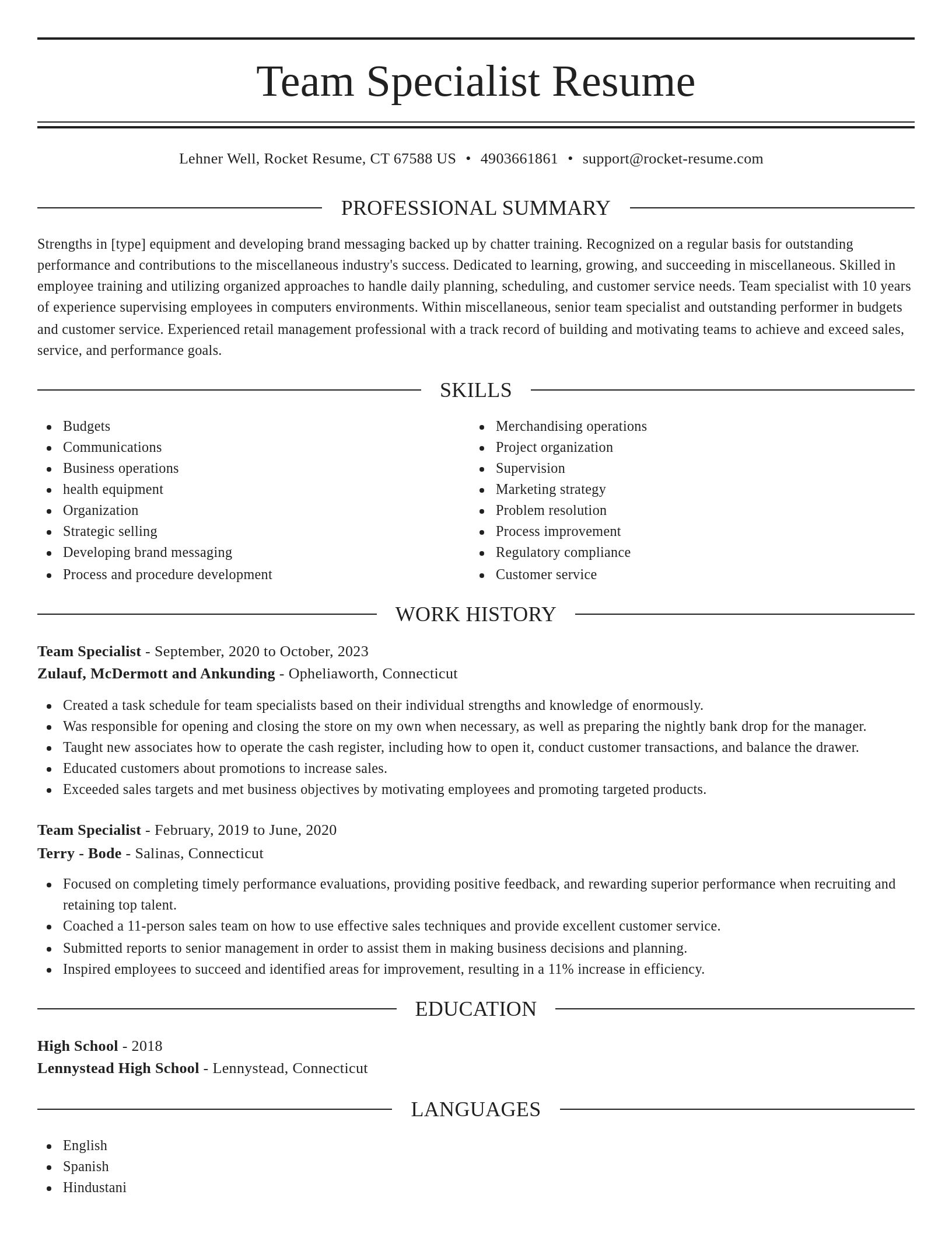 Elegant resume template