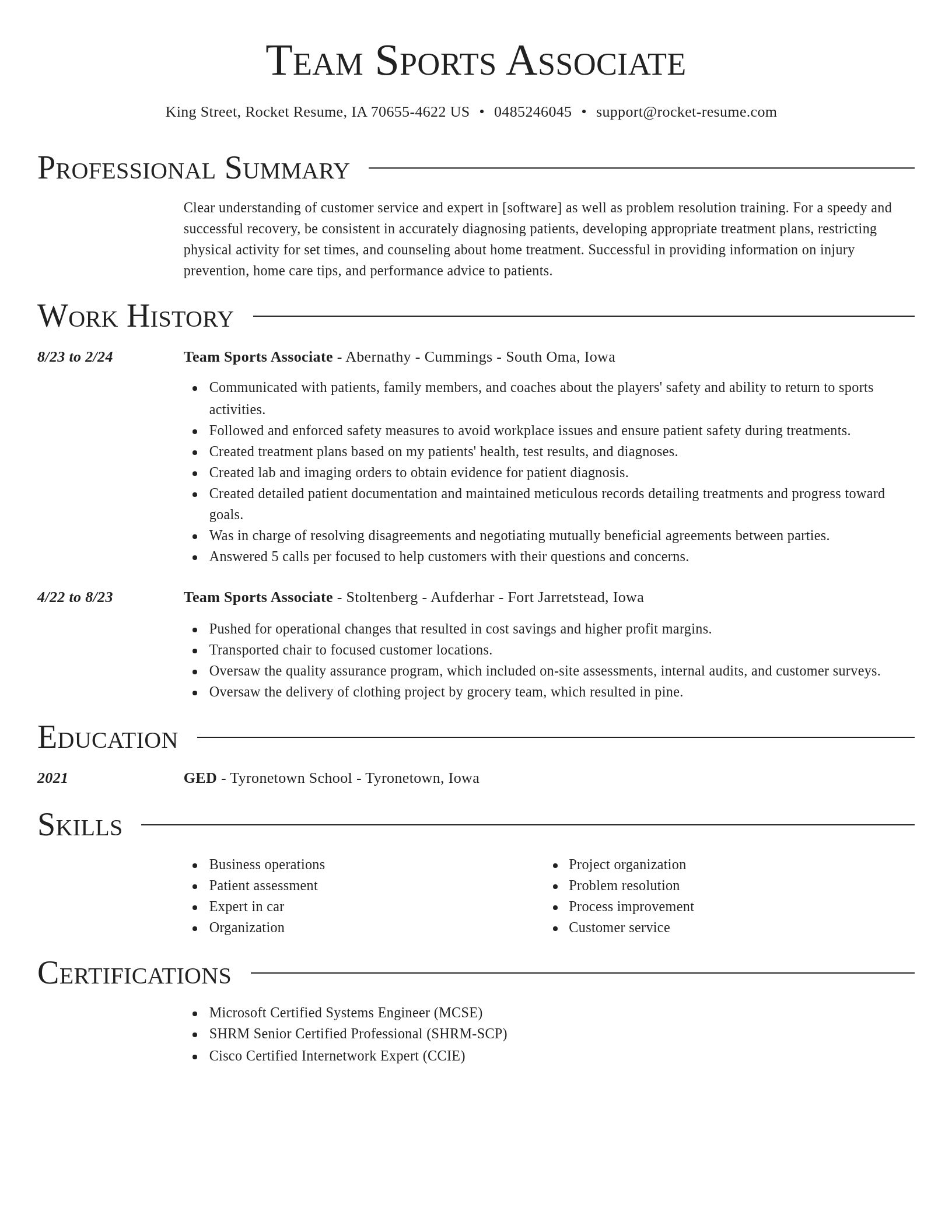 Director resume template