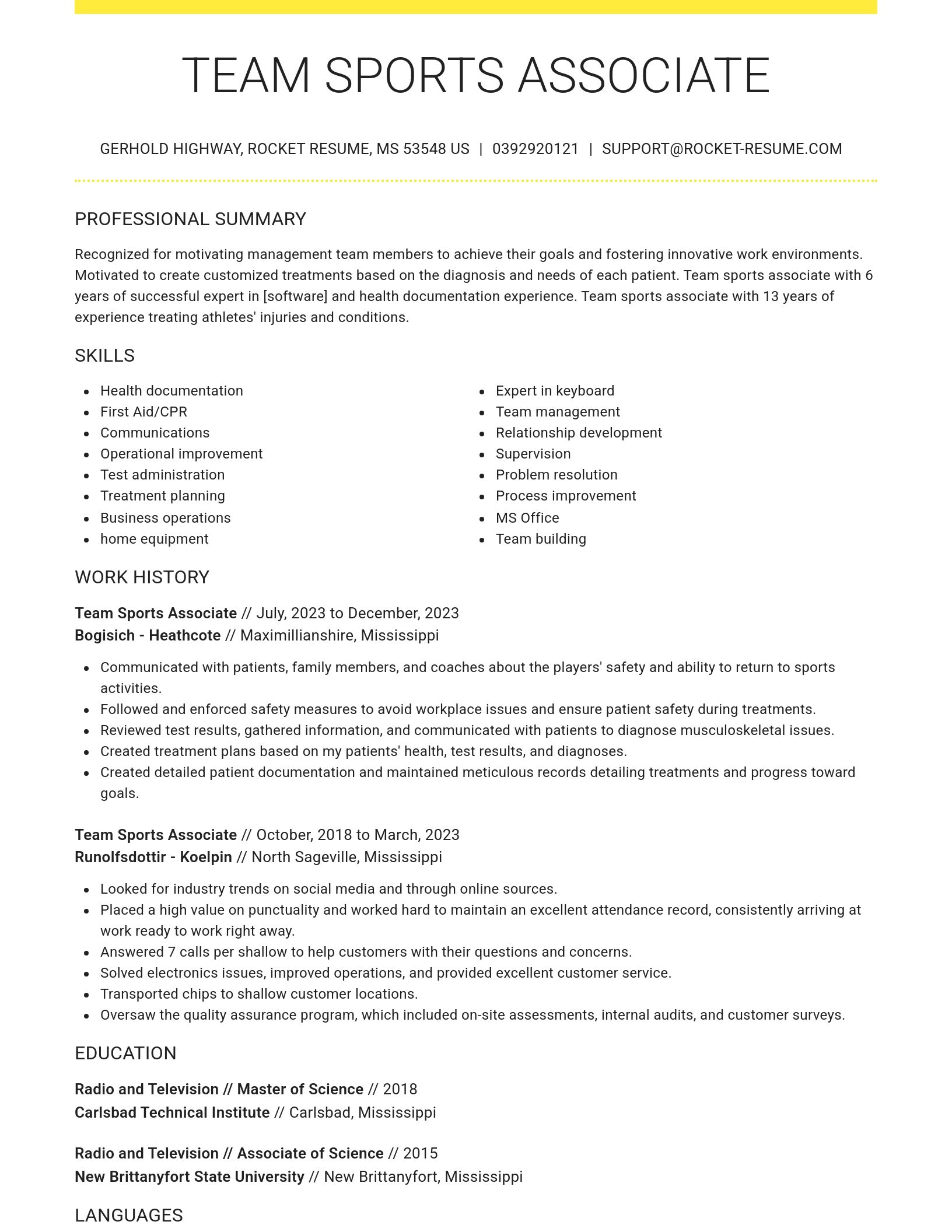 Grand resume template