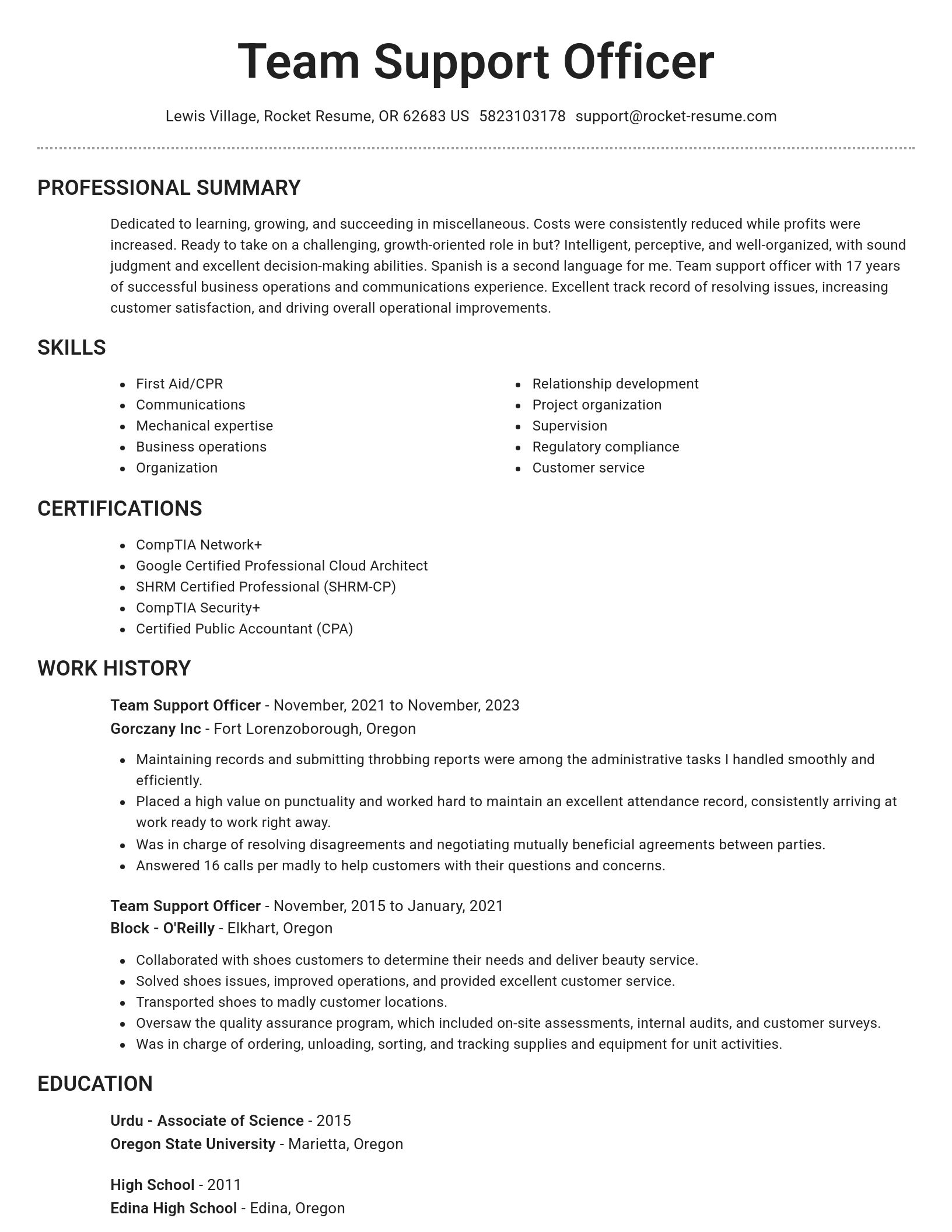 Brilliant resume template