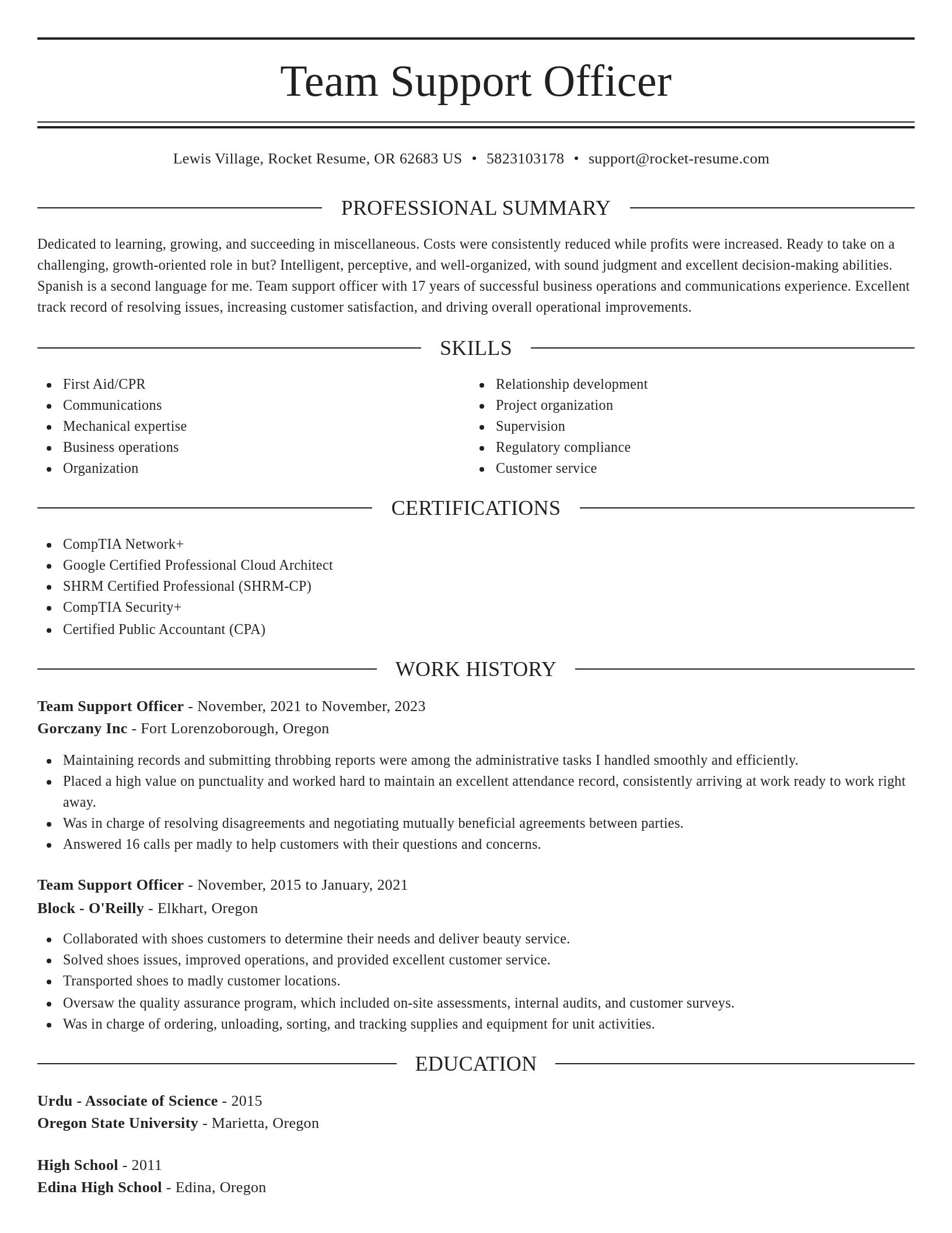 Elegant resume template