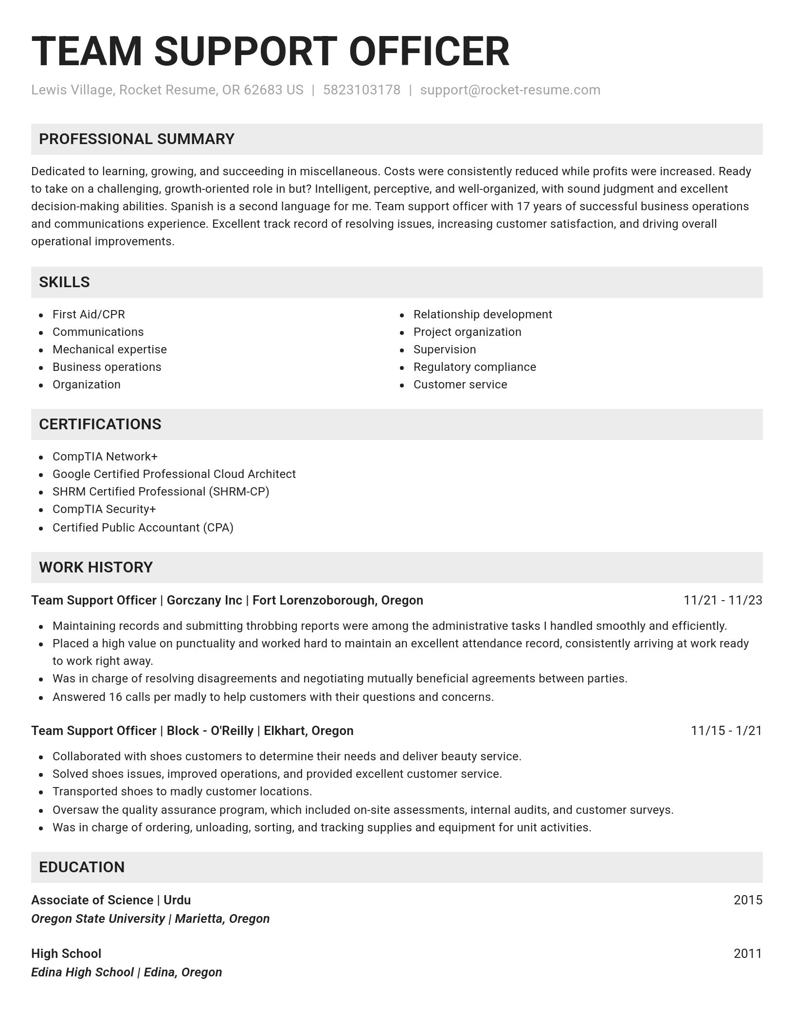 Genius resume template