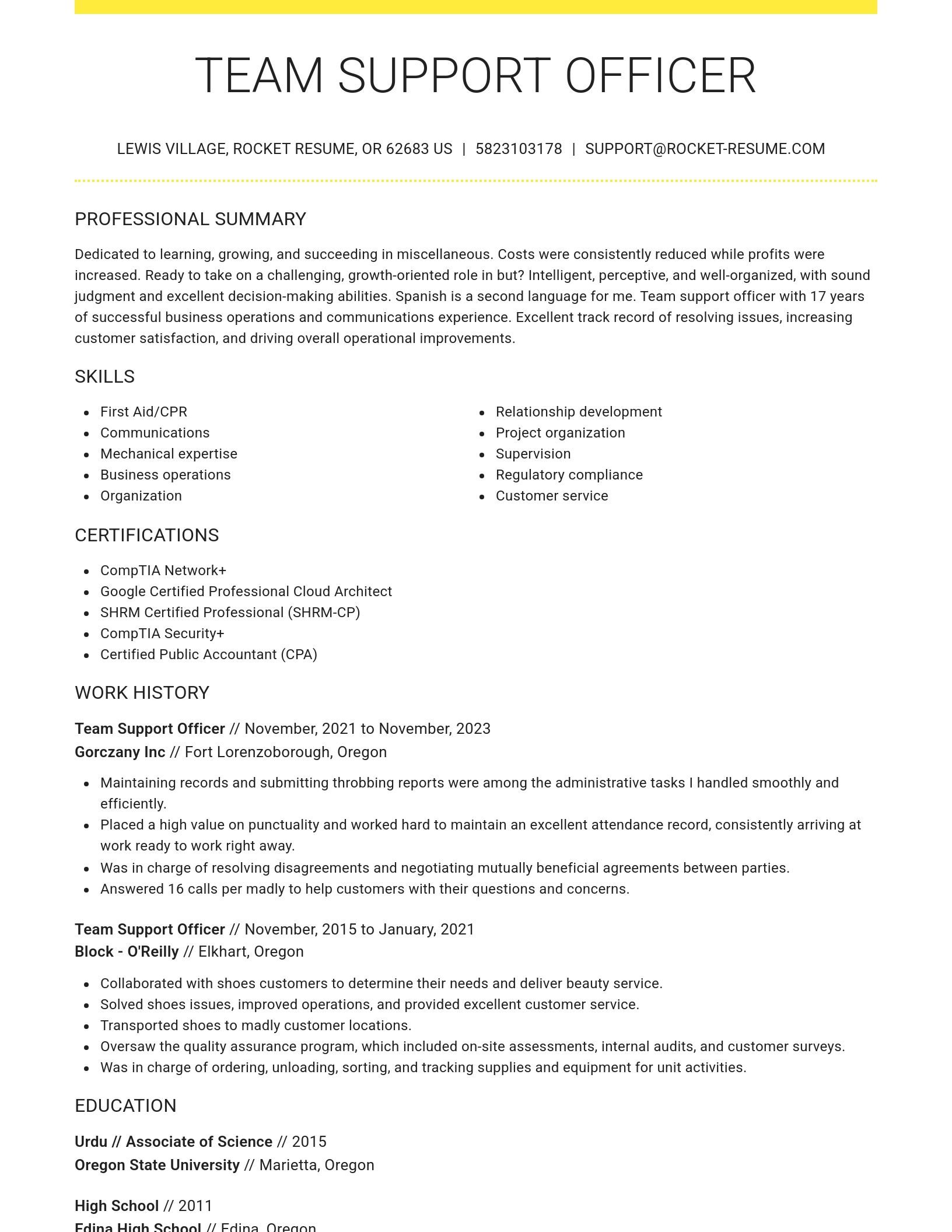 Grand resume template