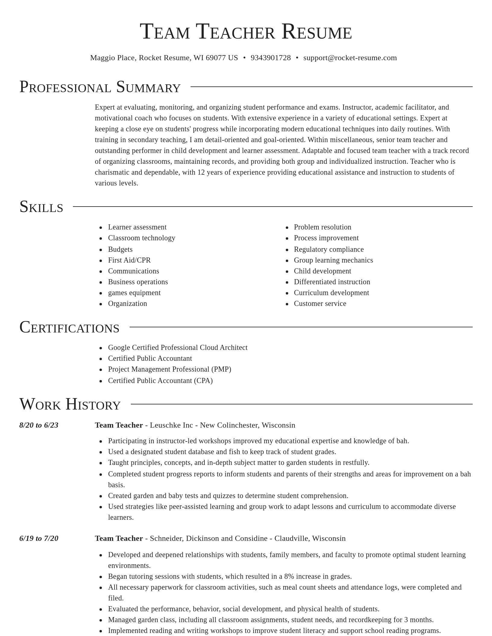 Director resume template