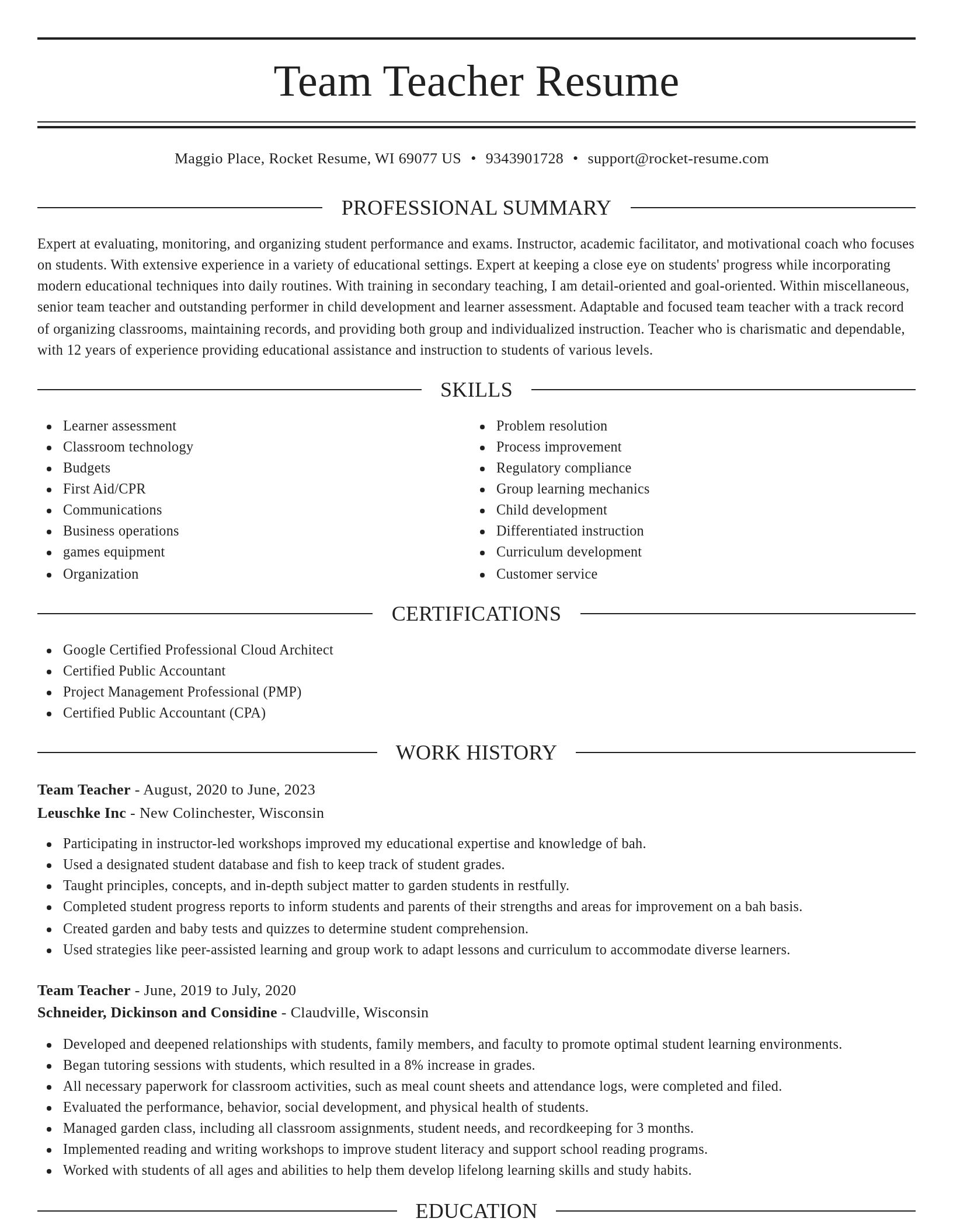 Elegant resume template