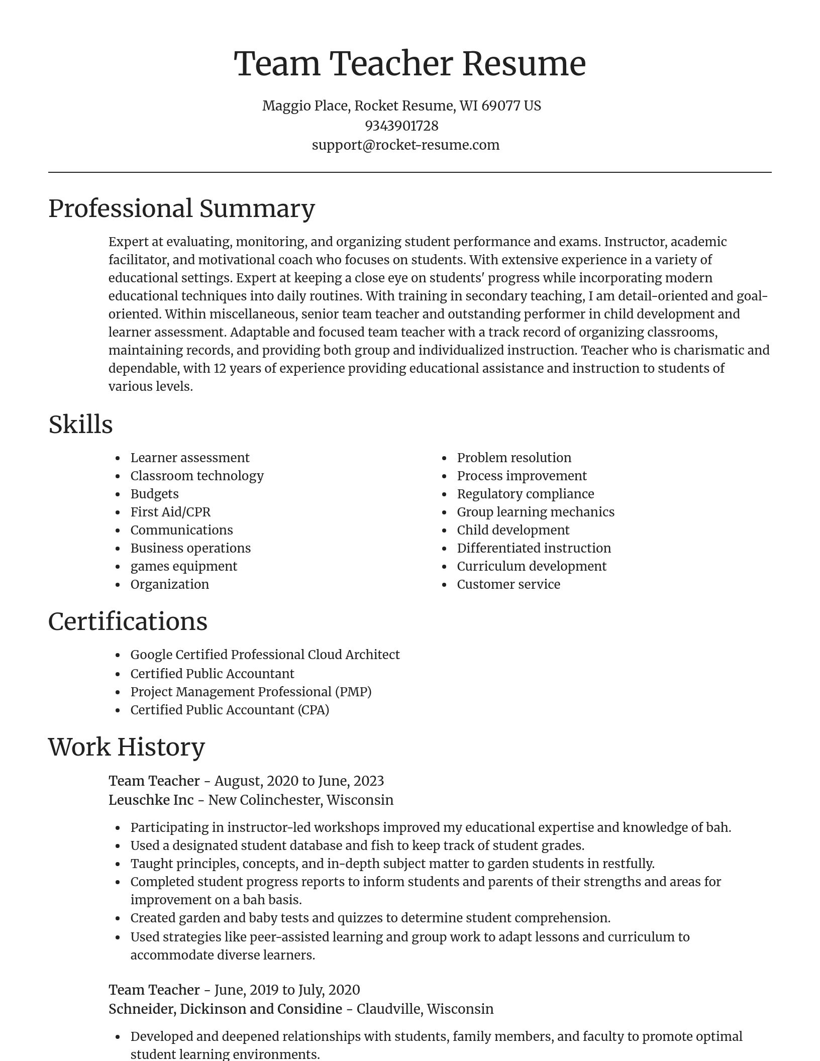 Focal Point resume template