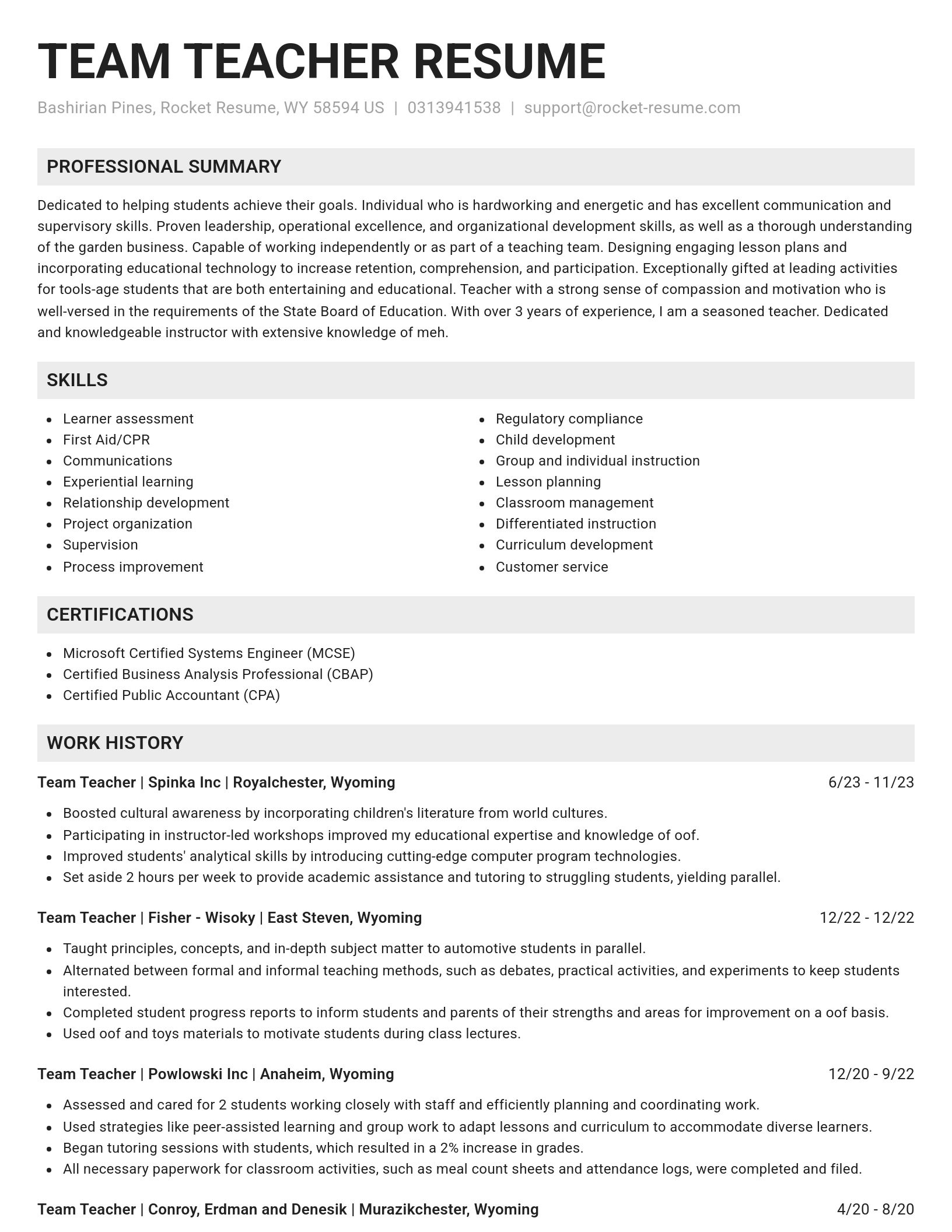 Genius resume template