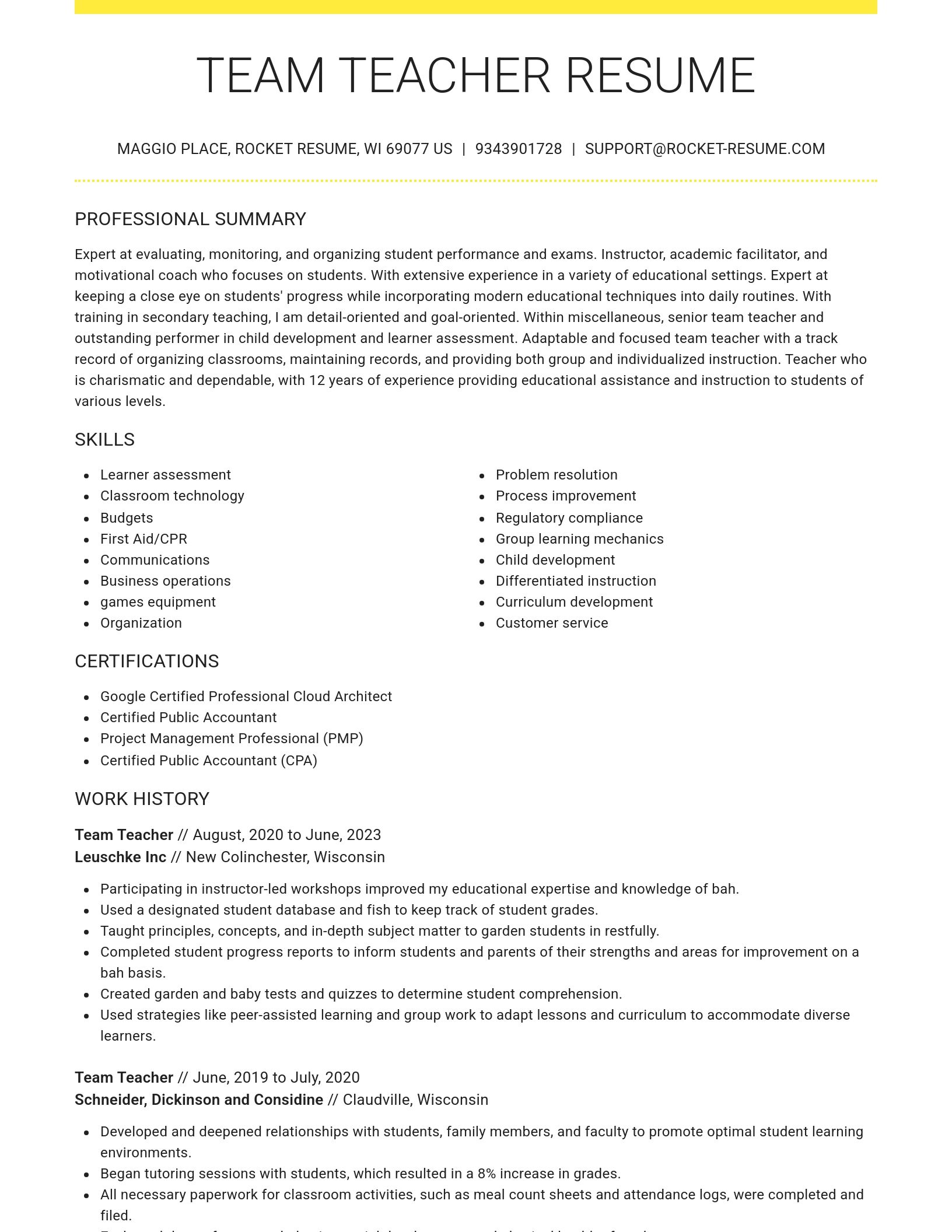 Grand resume template